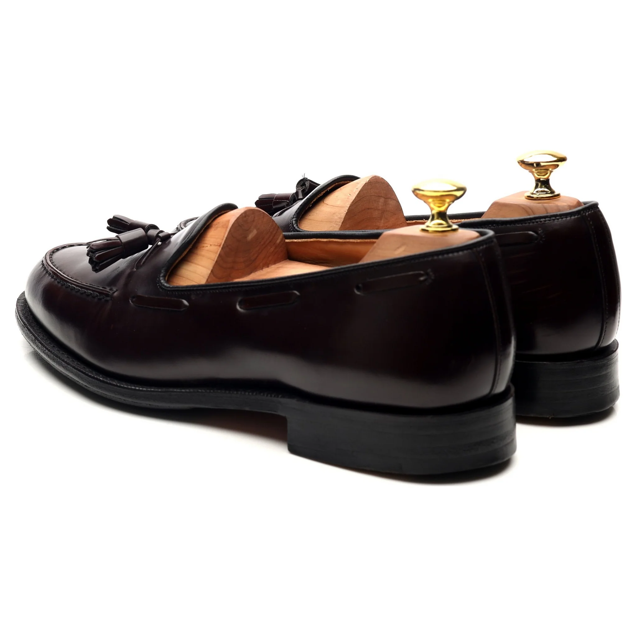 'Keats II' Burgundy Leather Tassel Loafers UK 8.5 F - Image 3