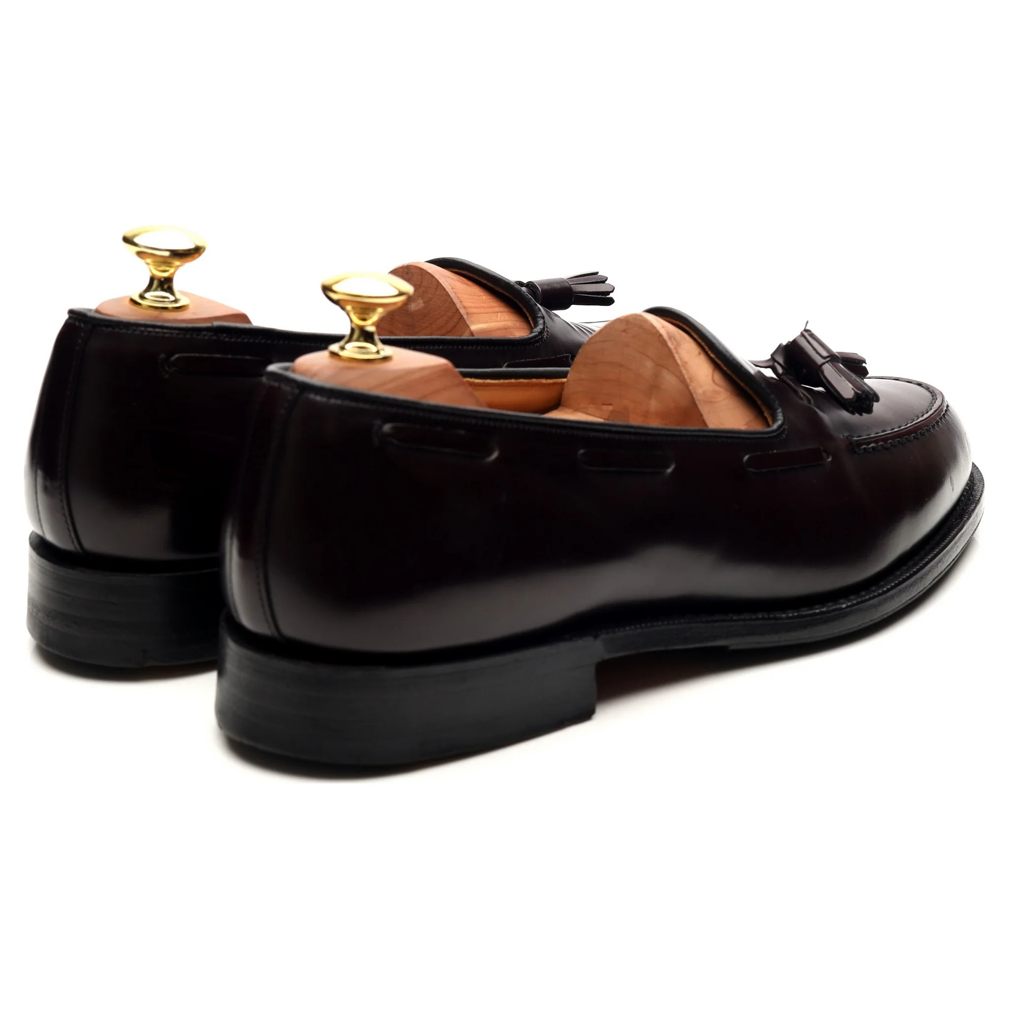 'Keats II' Burgundy Leather Tassel Loafers UK 8.5 F - Image 5
