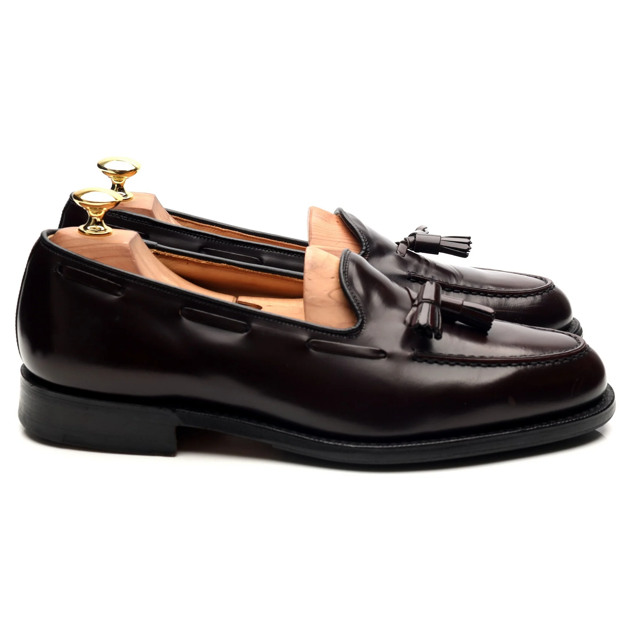 'Keats II' Burgundy Leather Tassel Loafers UK 8.5 F - Image 6