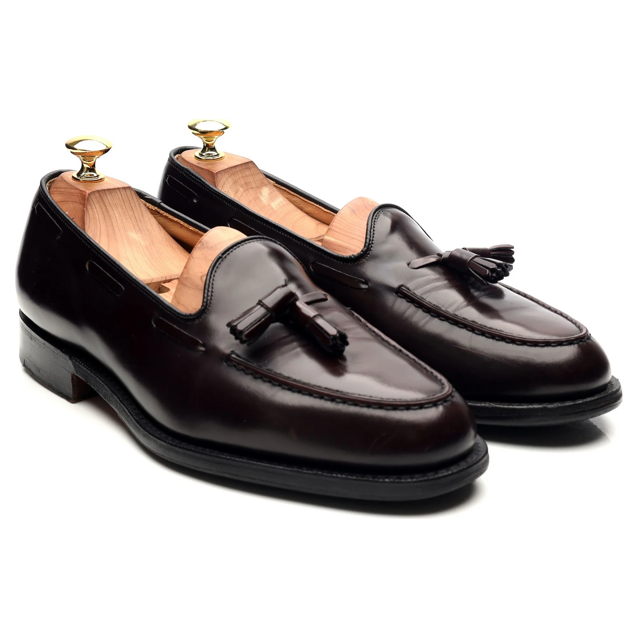 'Keats II' Burgundy Leather Tassel Loafers UK 8.5 F - Image 7