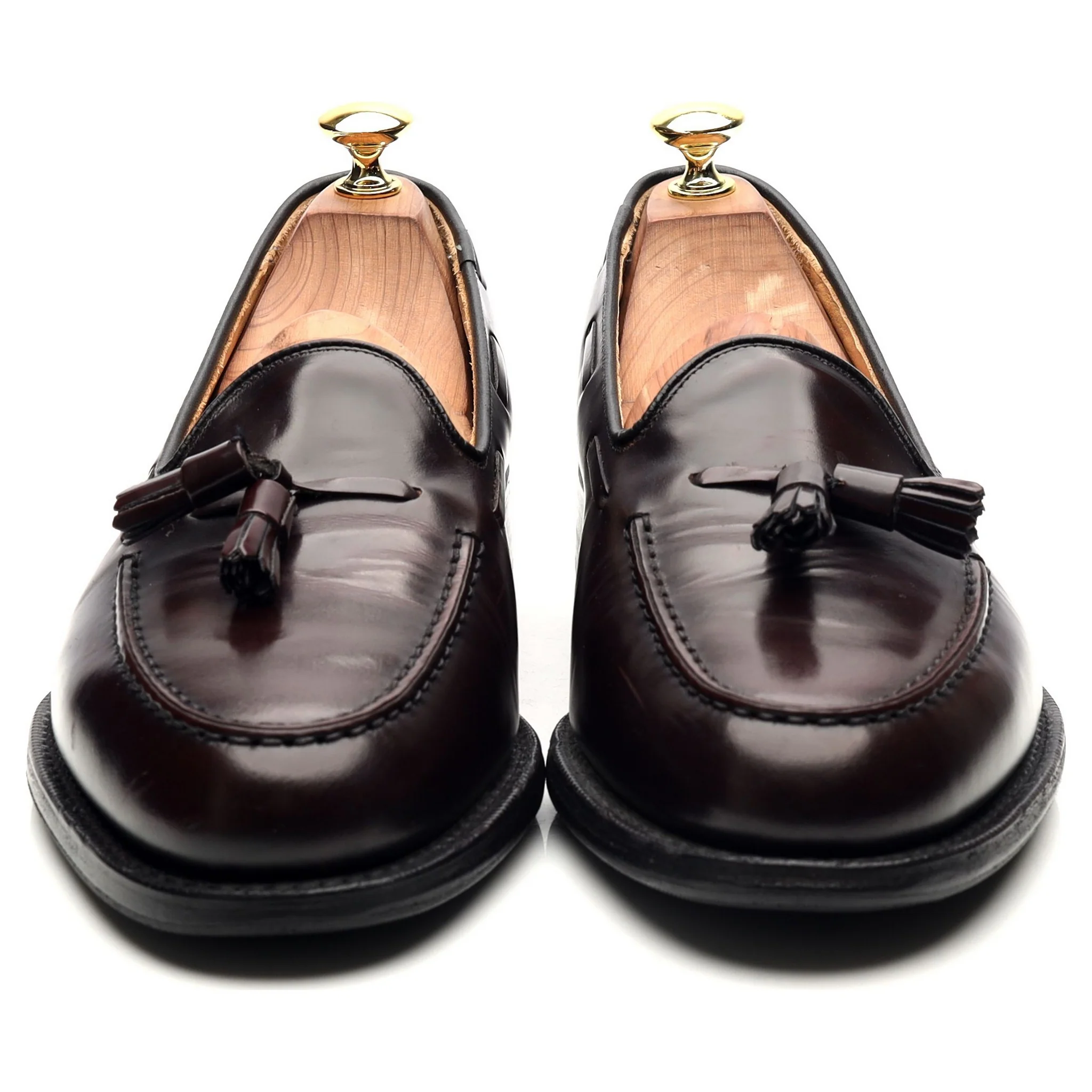 'Keats II' Burgundy Leather Tassel Loafers UK 8.5 F - Image 8