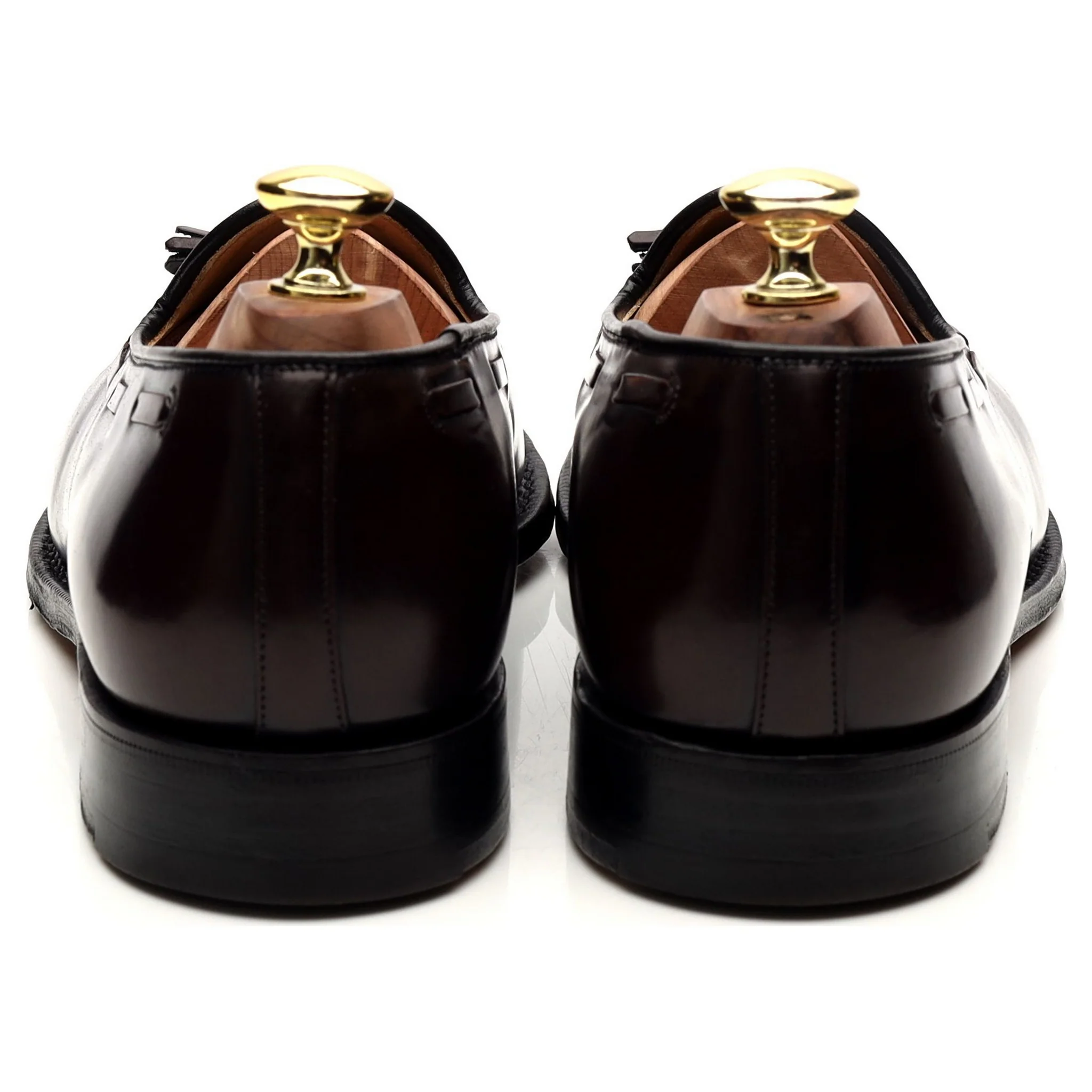 'Keats II' Burgundy Leather Tassel Loafers UK 8 F - Image 4