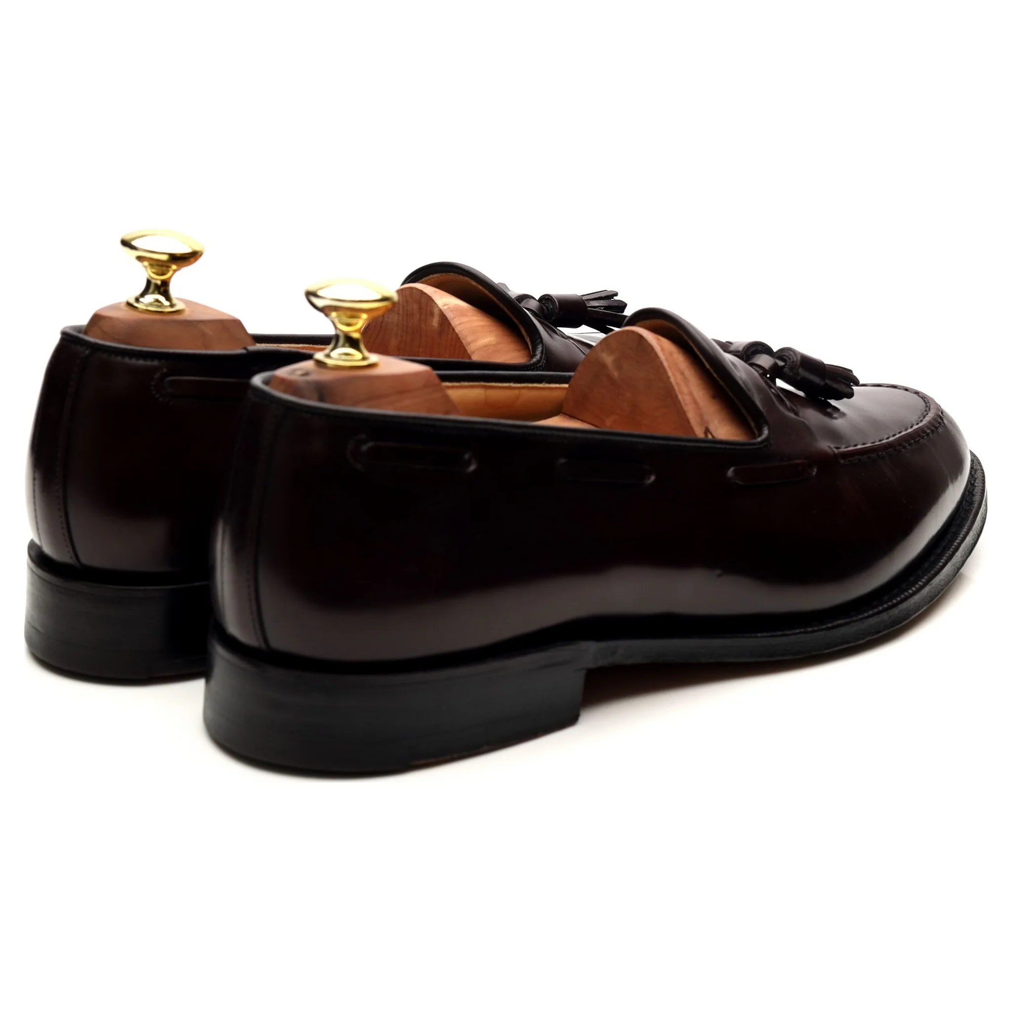 'Keats II' Burgundy Leather Tassel Loafers UK 8 F - Image 5