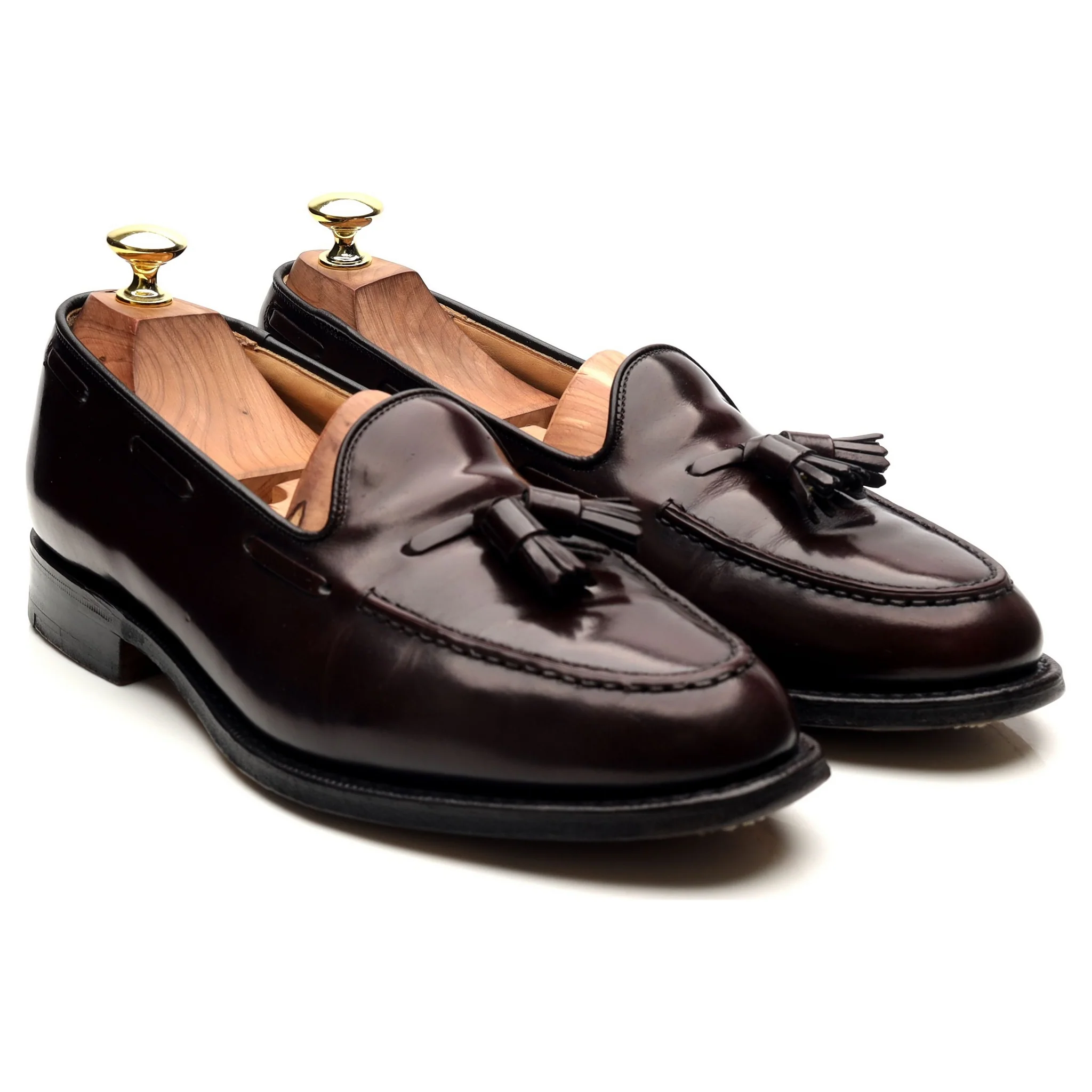 'Keats II' Burgundy Leather Tassel Loafers UK 8 F - Image 7