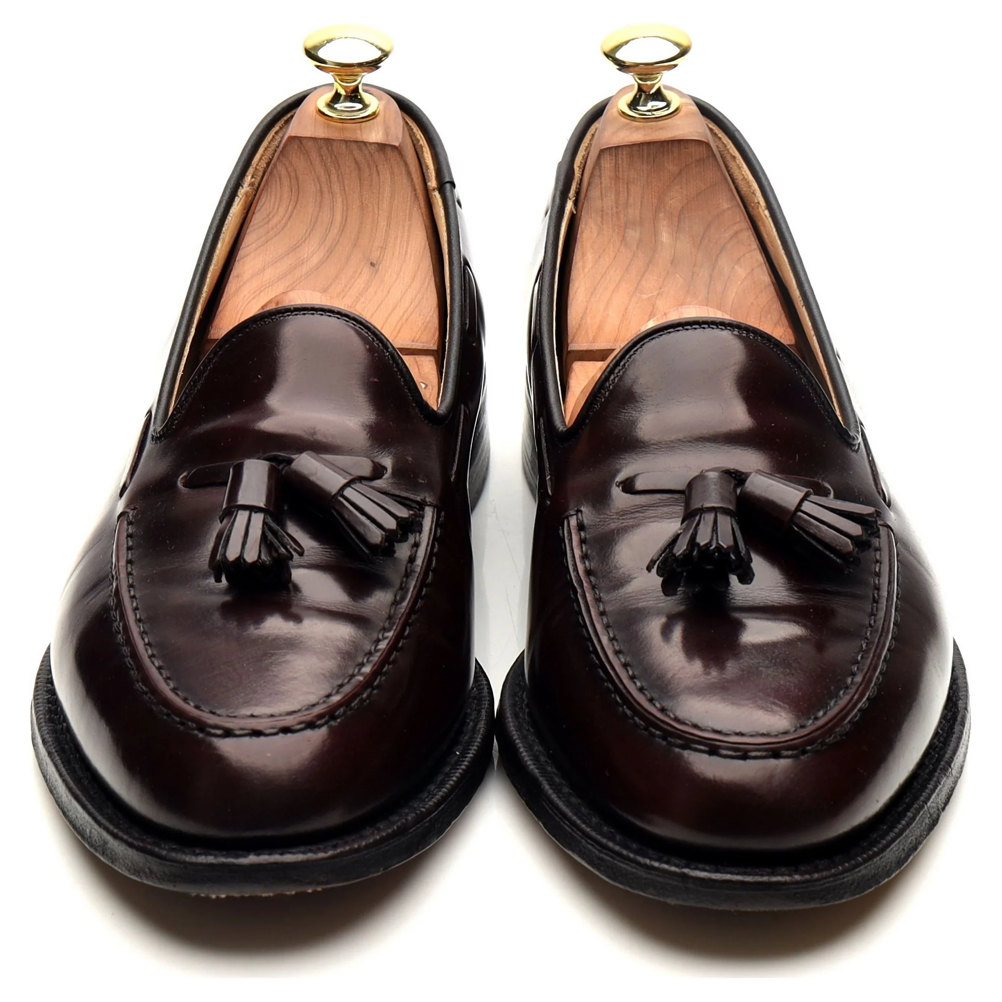 'Keats II' Burgundy Leather Tassel Loafers UK 8 F - Image 9