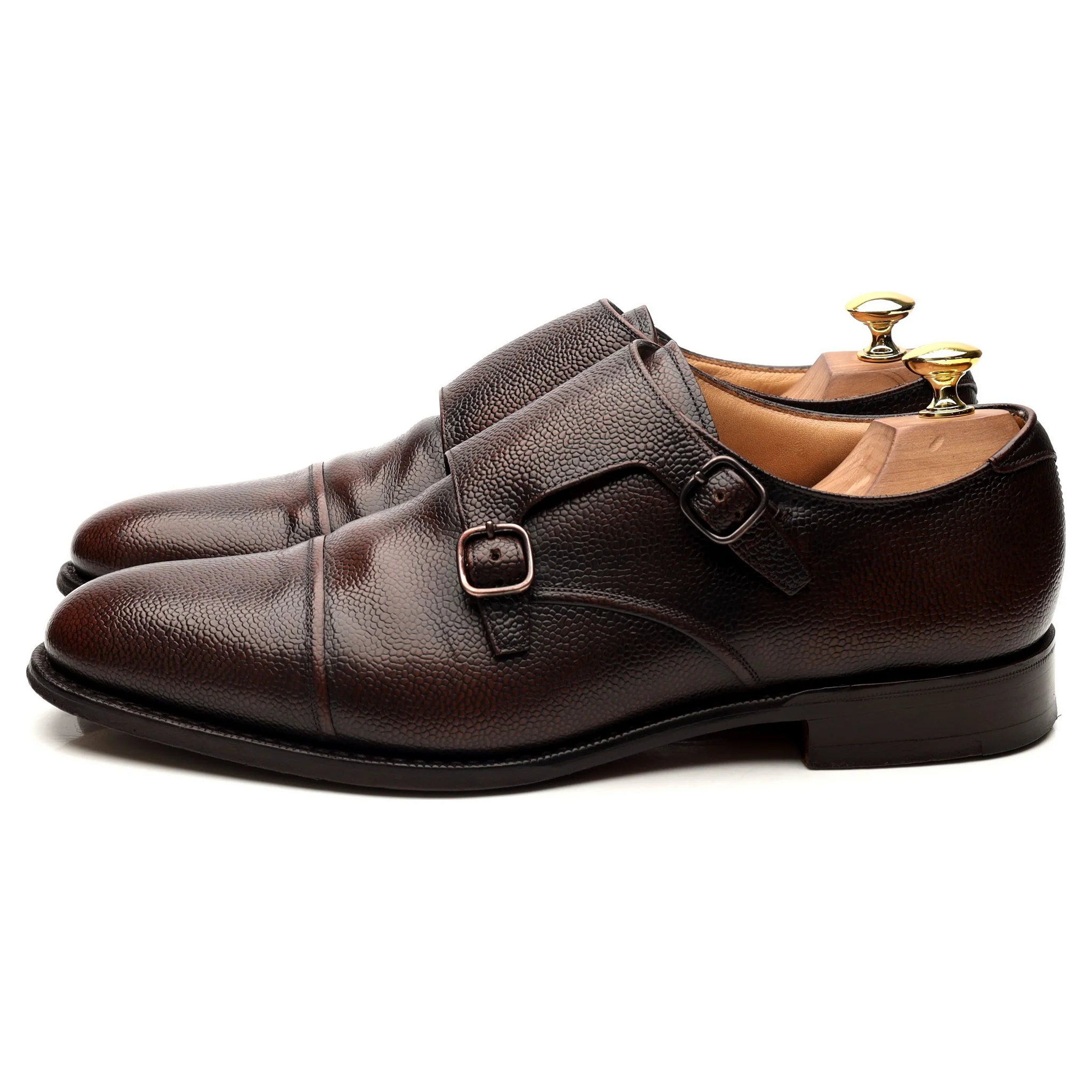 'Ledstone' Dark Brown Leather Double Monk Strap UK 8.5 F - Image 2