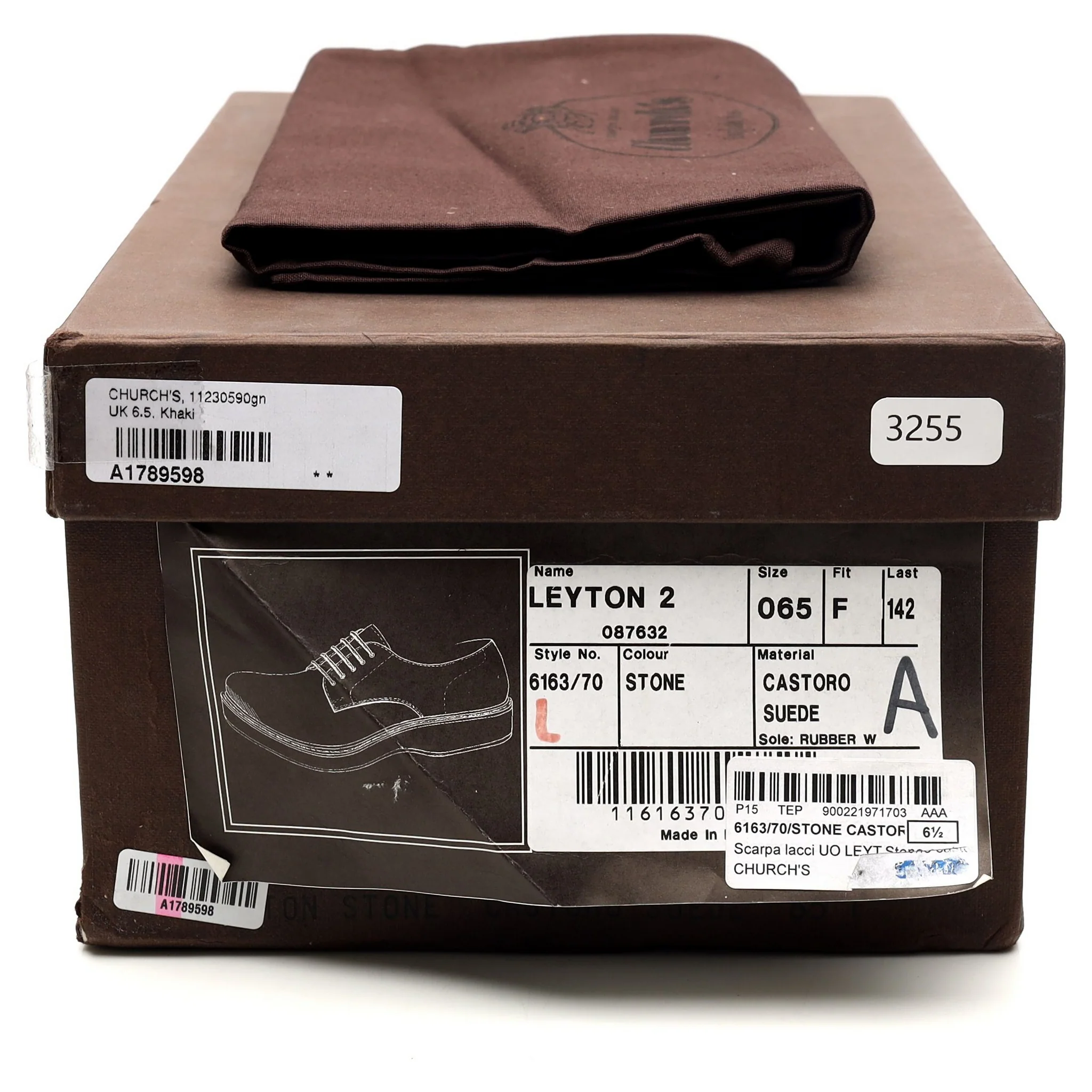 'Leyton 2' Stone Suede Derby UK 6.5 F - Image 14