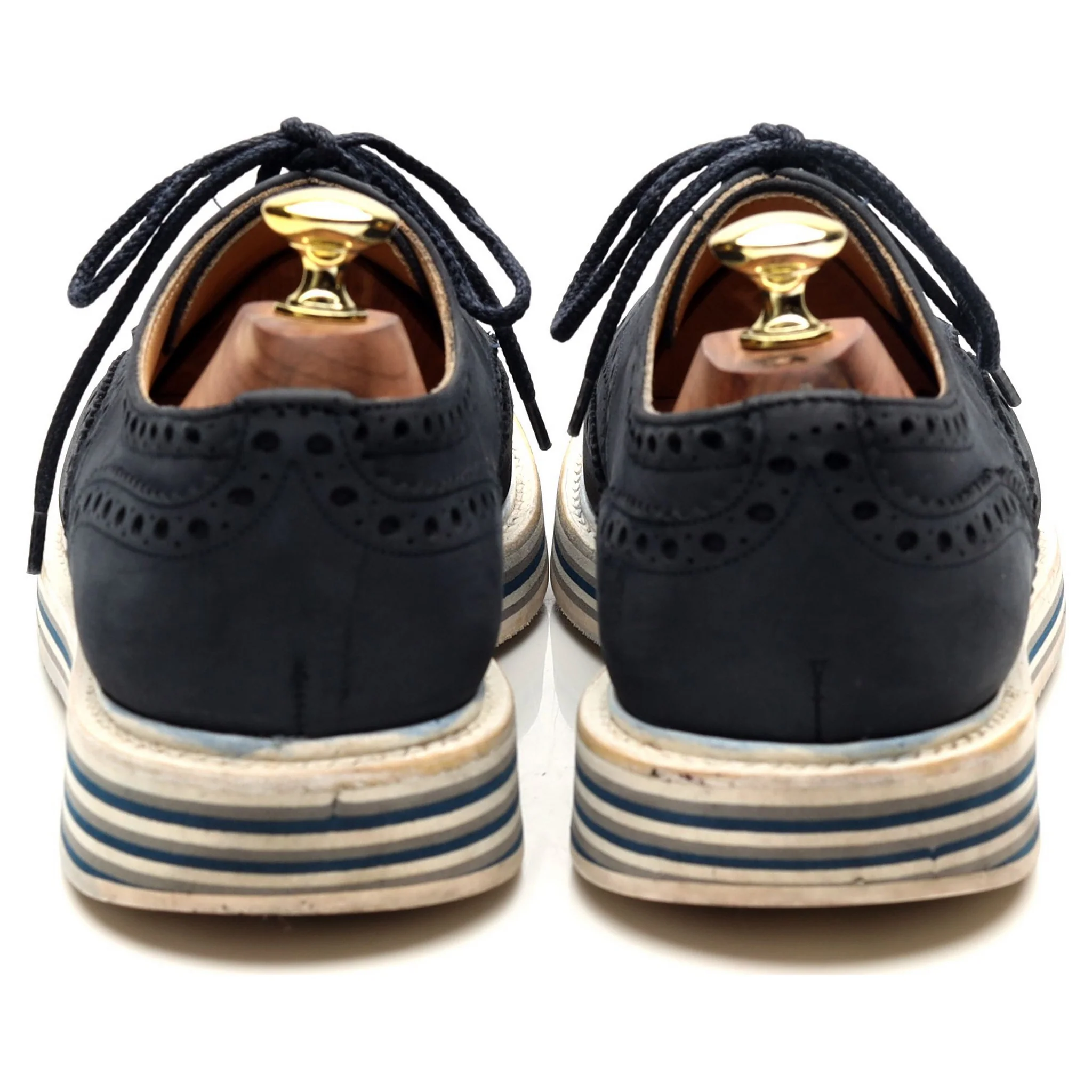 'Naburn 3' Navy Blue Suede Nubuck Derby UK 7.5 F - Image 4