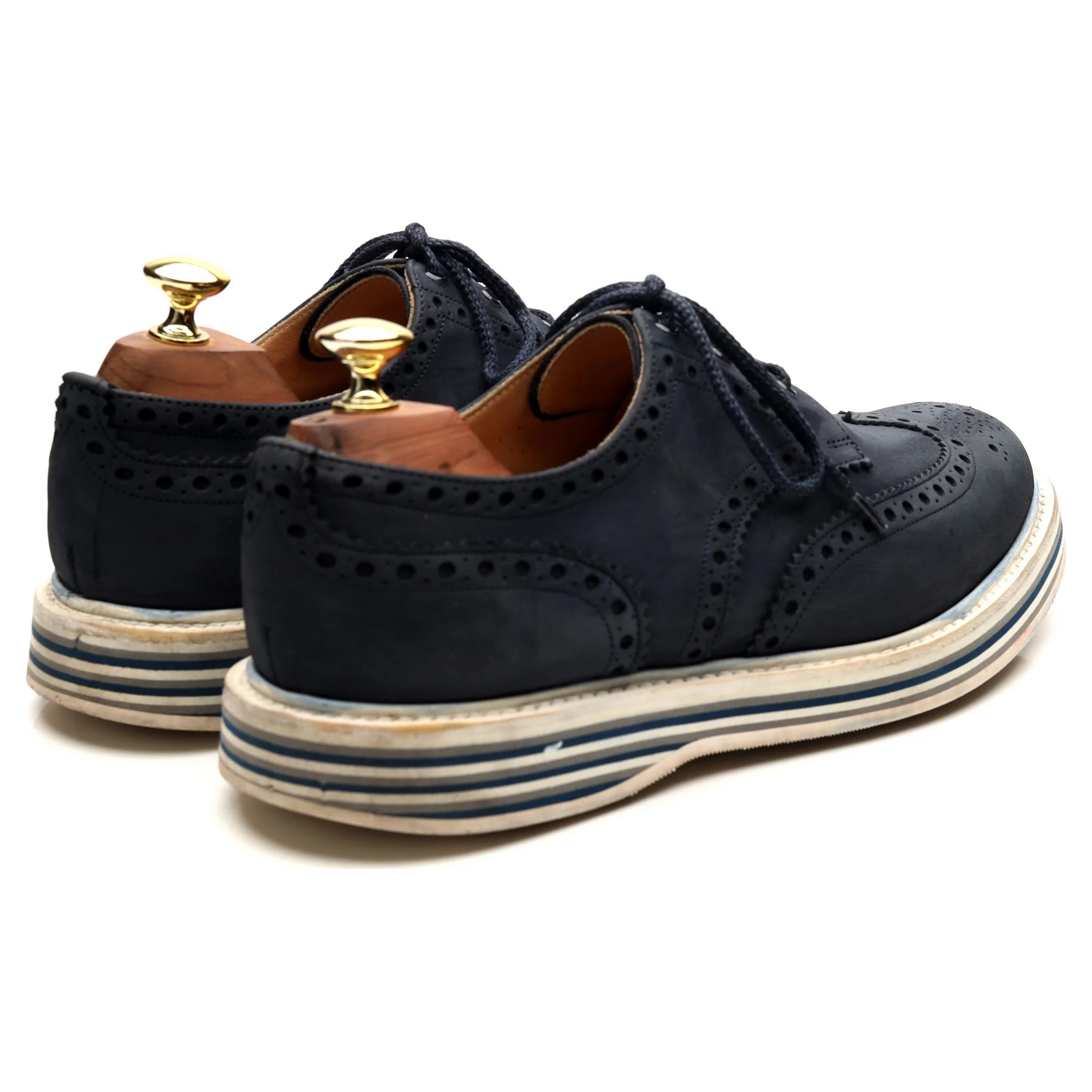 'Naburn 3' Navy Blue Suede Nubuck Derby UK 7.5 F - Image 5