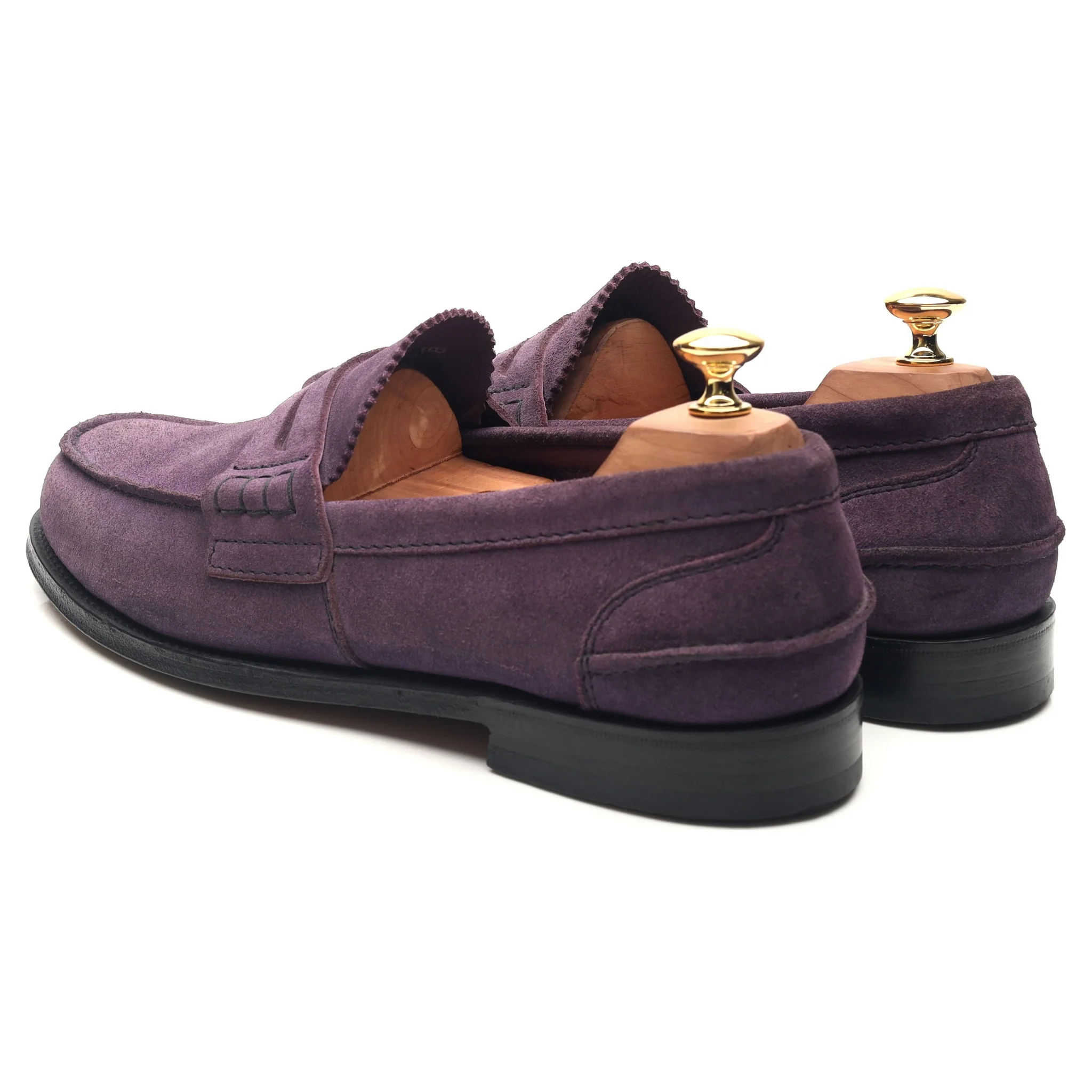 'Pembrey' Purple Suede Loafers UK 10 F - Image 3