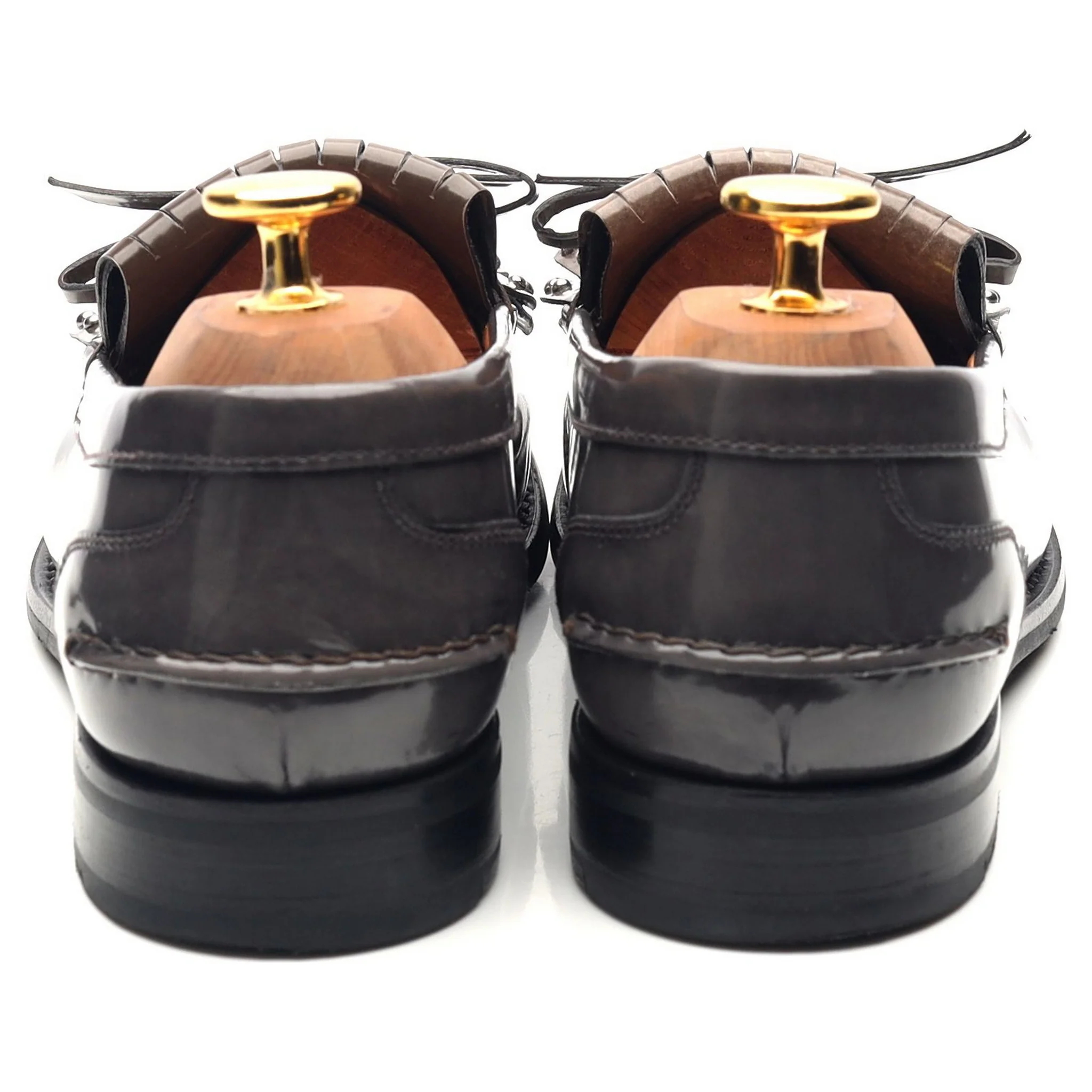 Women's 'Rachel Met' Grey Leather Fringe Loafers UK 4 EU 37 - Image 4