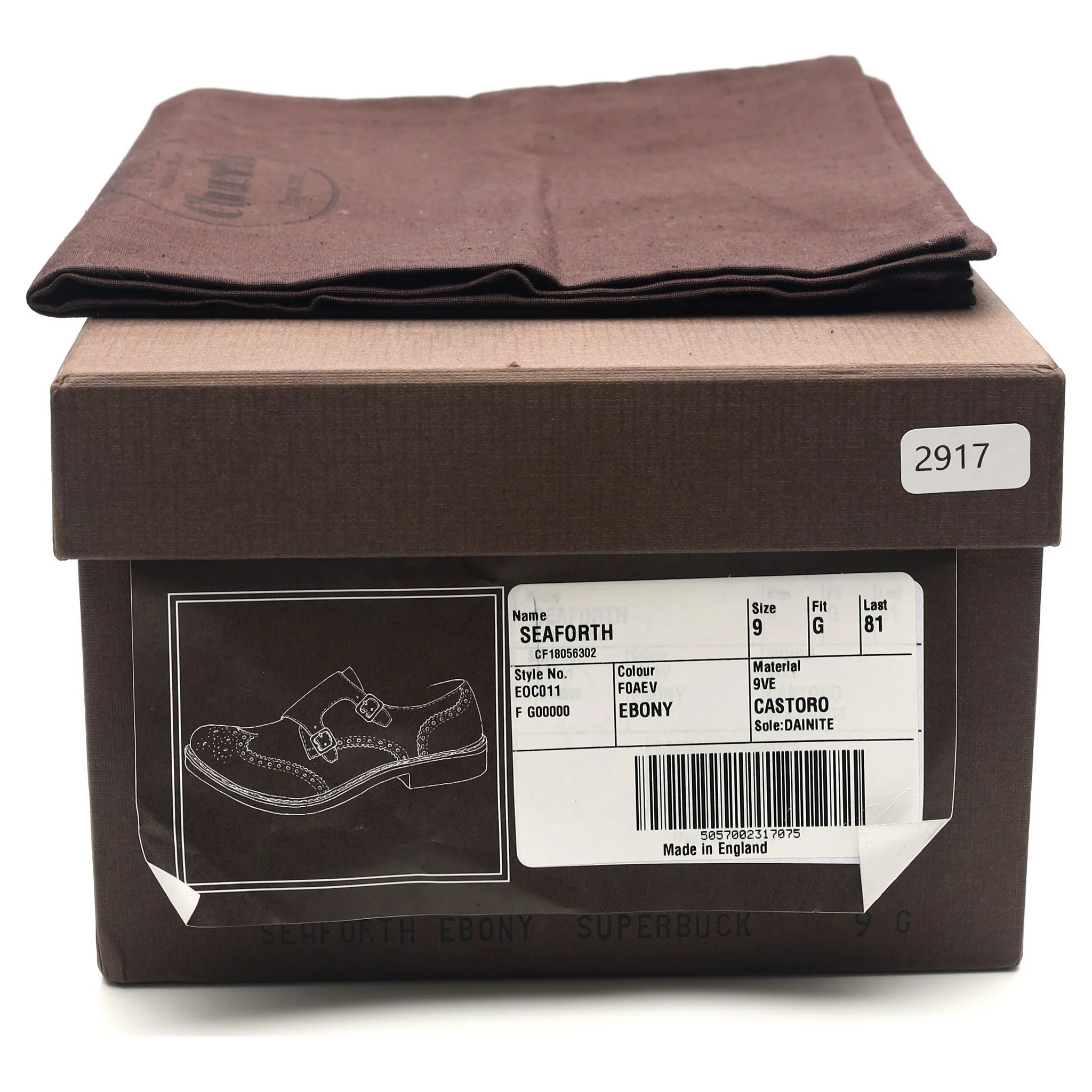 'Seaforth' Dark Brown Suede Double Monk Strap UK 9 G - Image 14