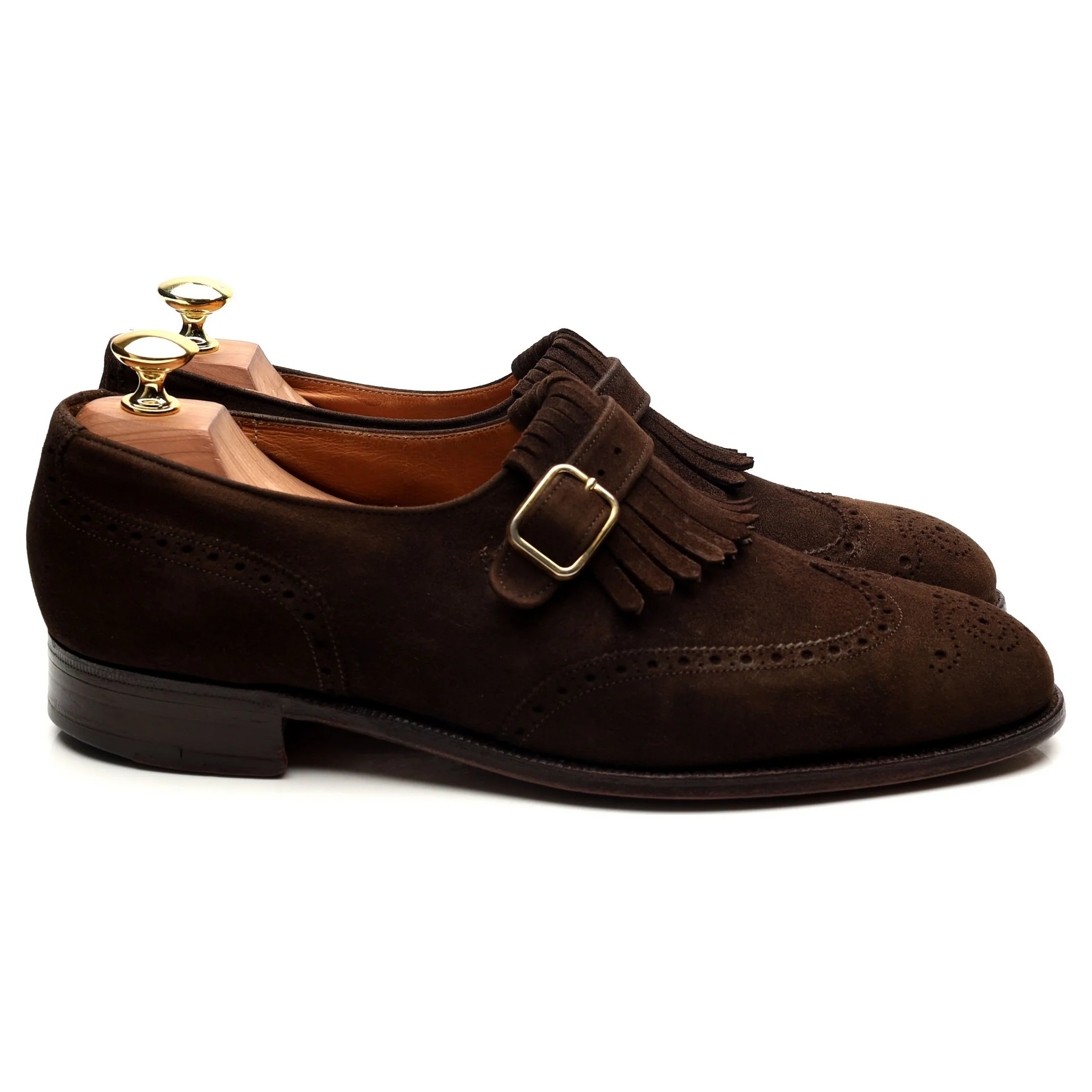 'Stafford' Brown Suede Monk Strap UK 8 F - Image 6