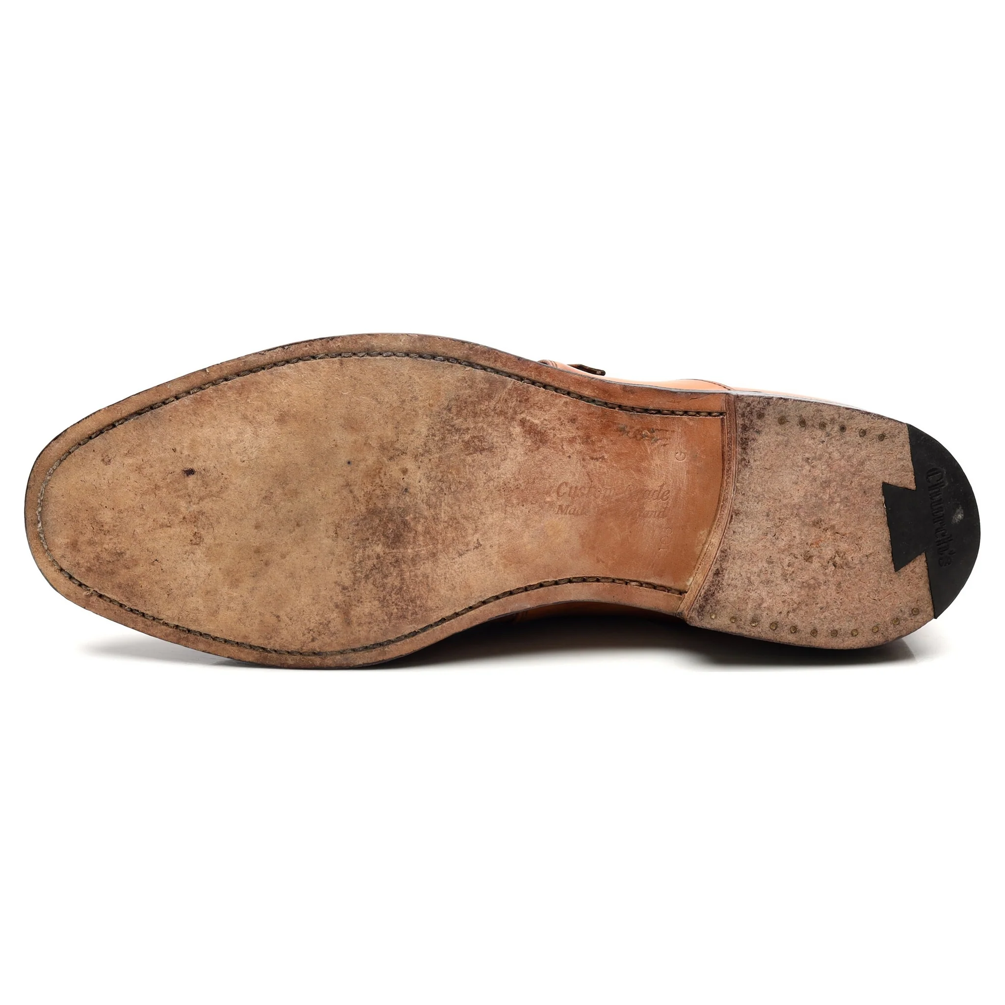 'Sydney' Tan Brown Leather Monk Strap UK 10.5 G - Image 11