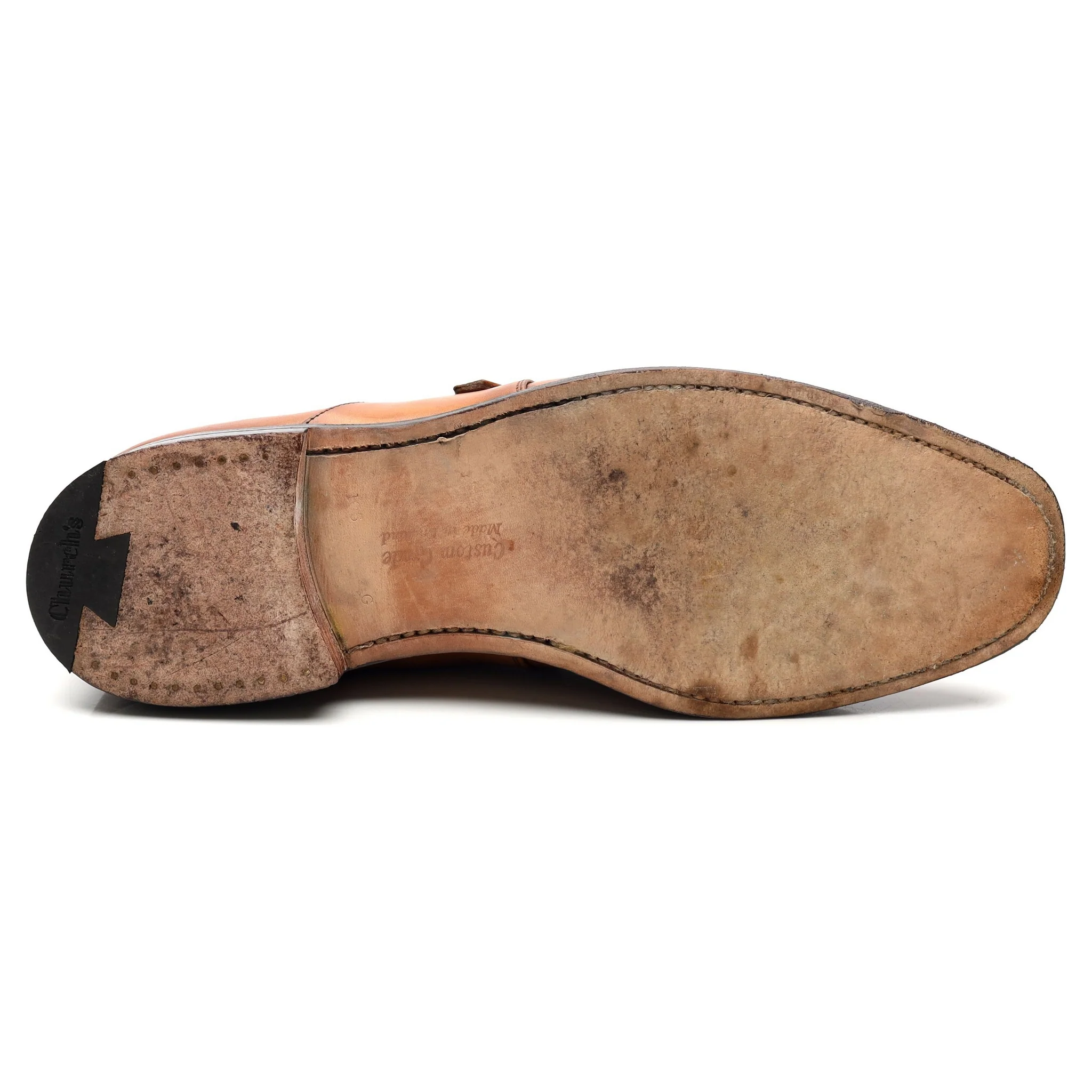 'Sydney' Tan Brown Leather Monk Strap UK 10.5 G - Image 12