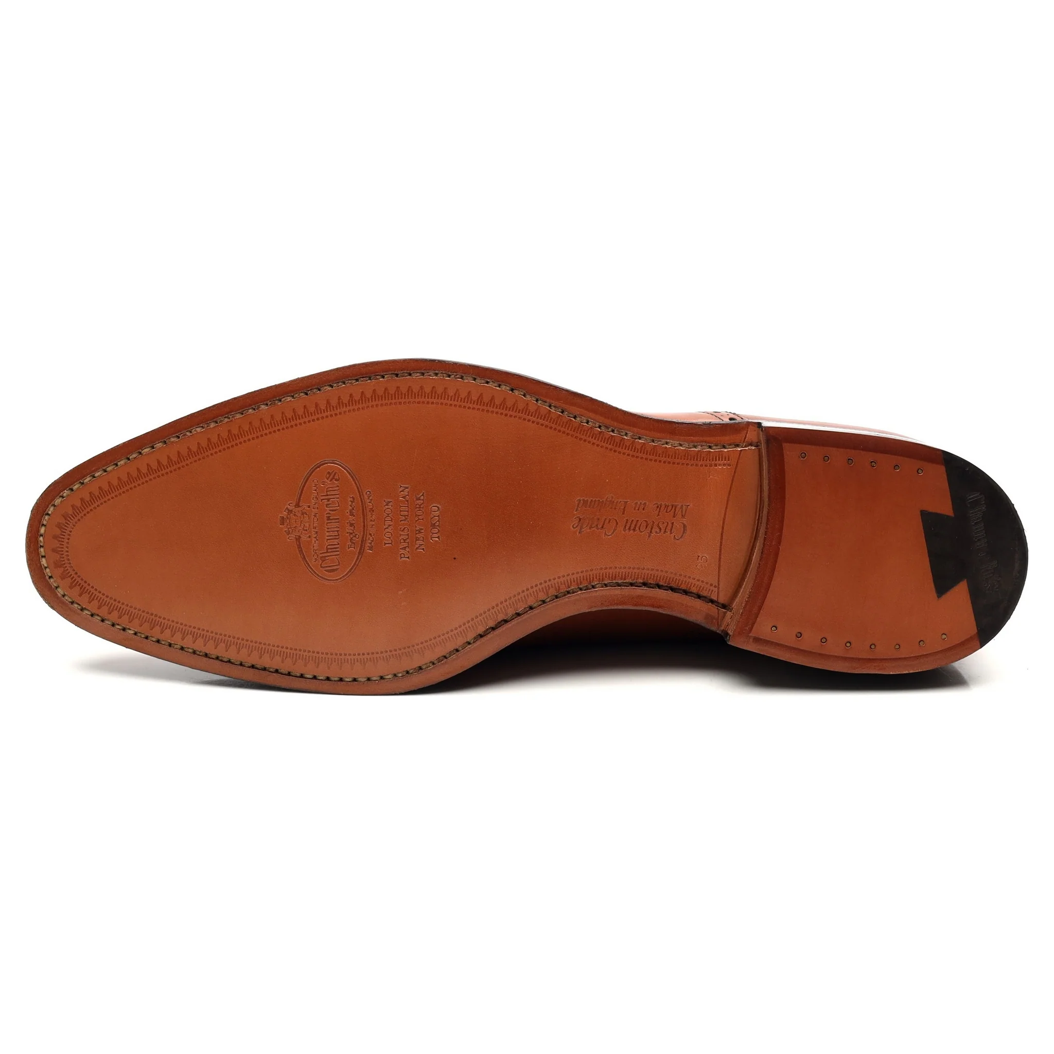 'Toronto' Tan Brown Leather Oxford Semi Brogues UK 9.5 F - Image 10