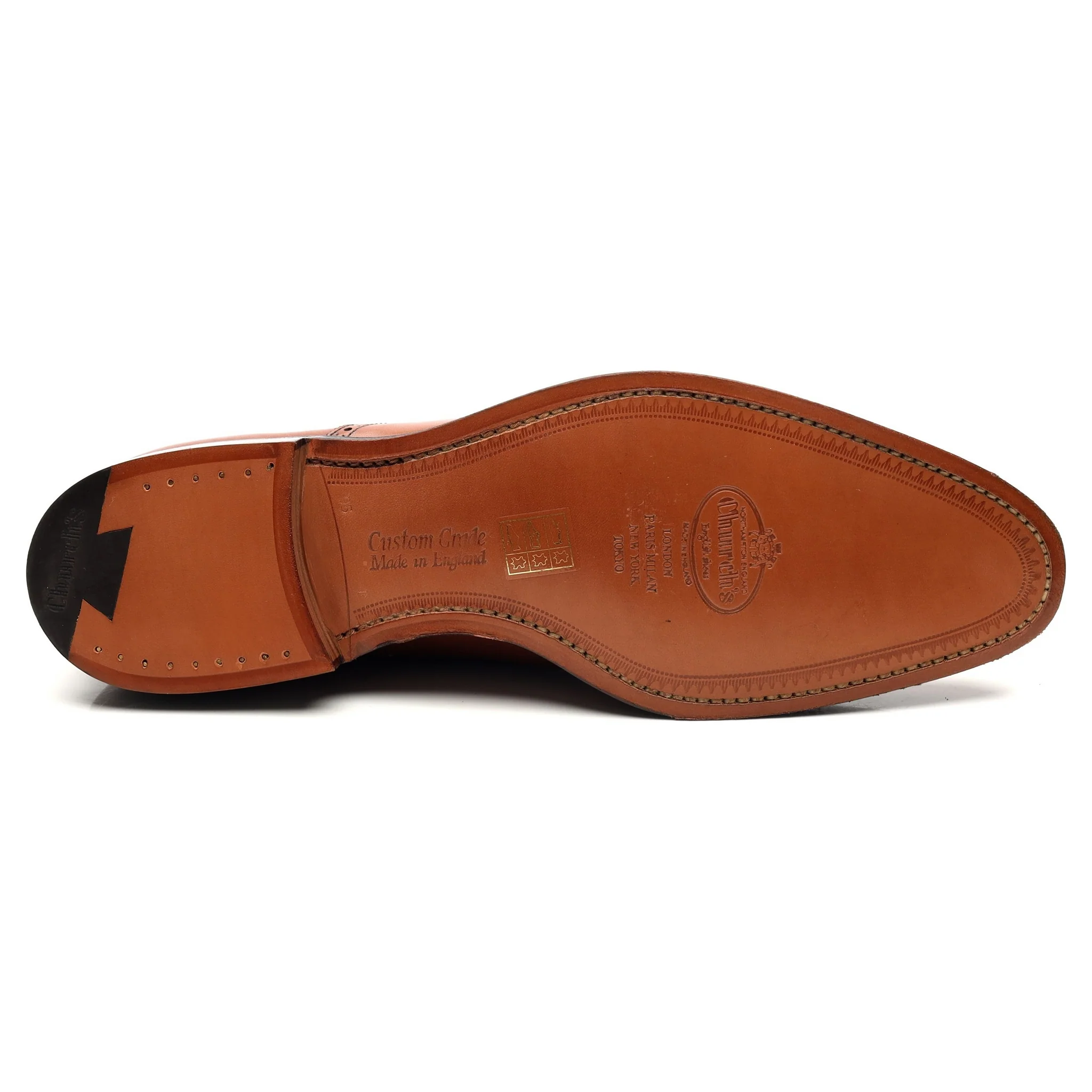 'Toronto' Tan Brown Leather Oxford Semi Brogues UK 9.5 F - Image 11