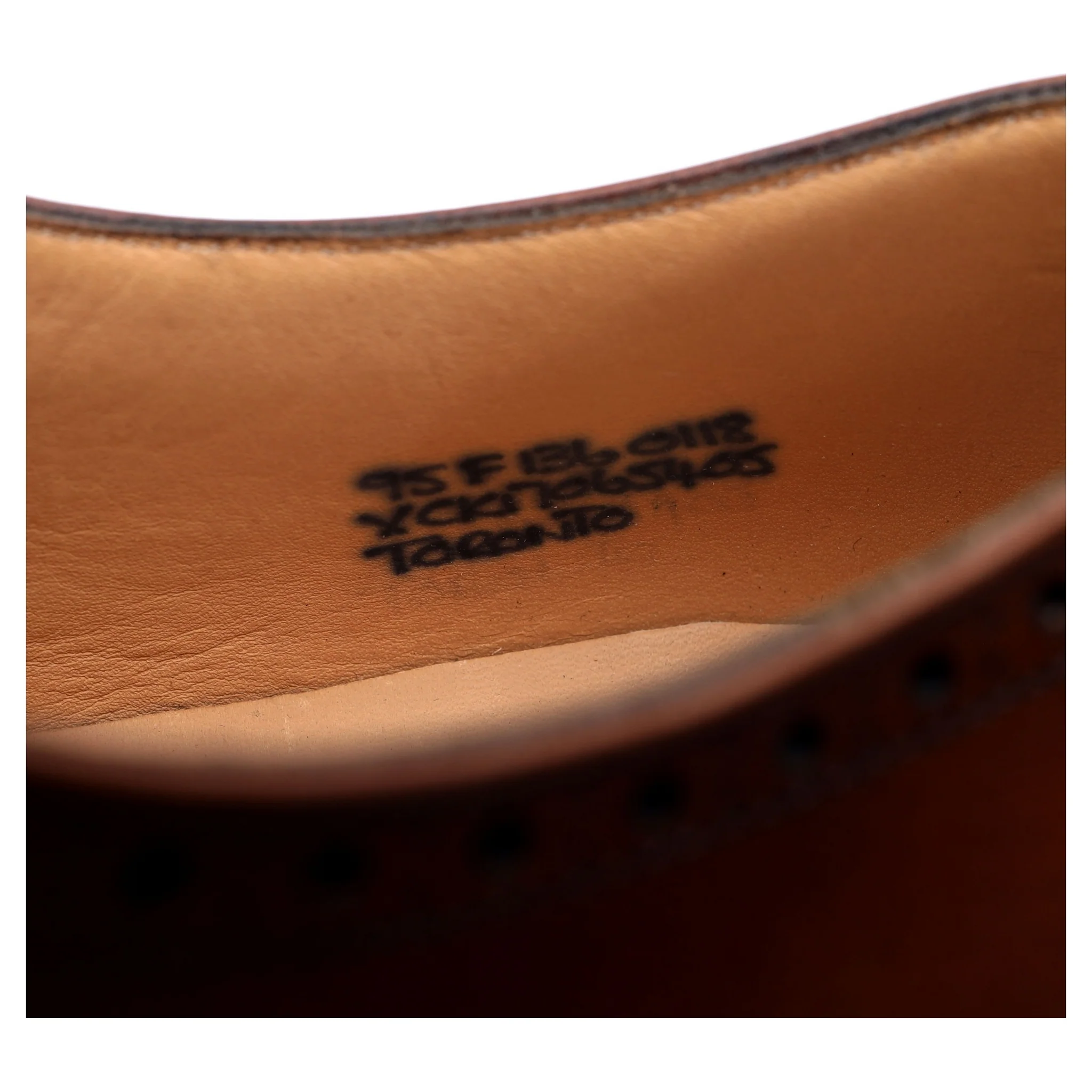'Toronto' Tan Brown Leather Oxford Semi Brogues UK 9.5 F - Image 13