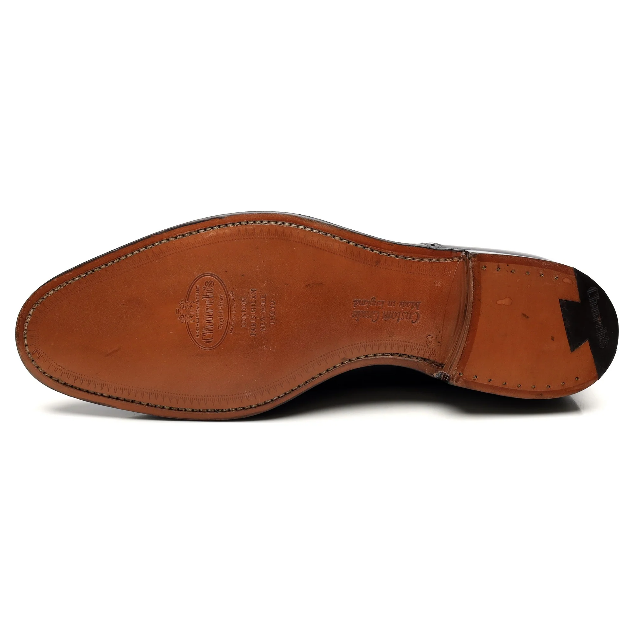'Toronto' Black Leather Oxford Semi Brogues UK 9 G - Image 10