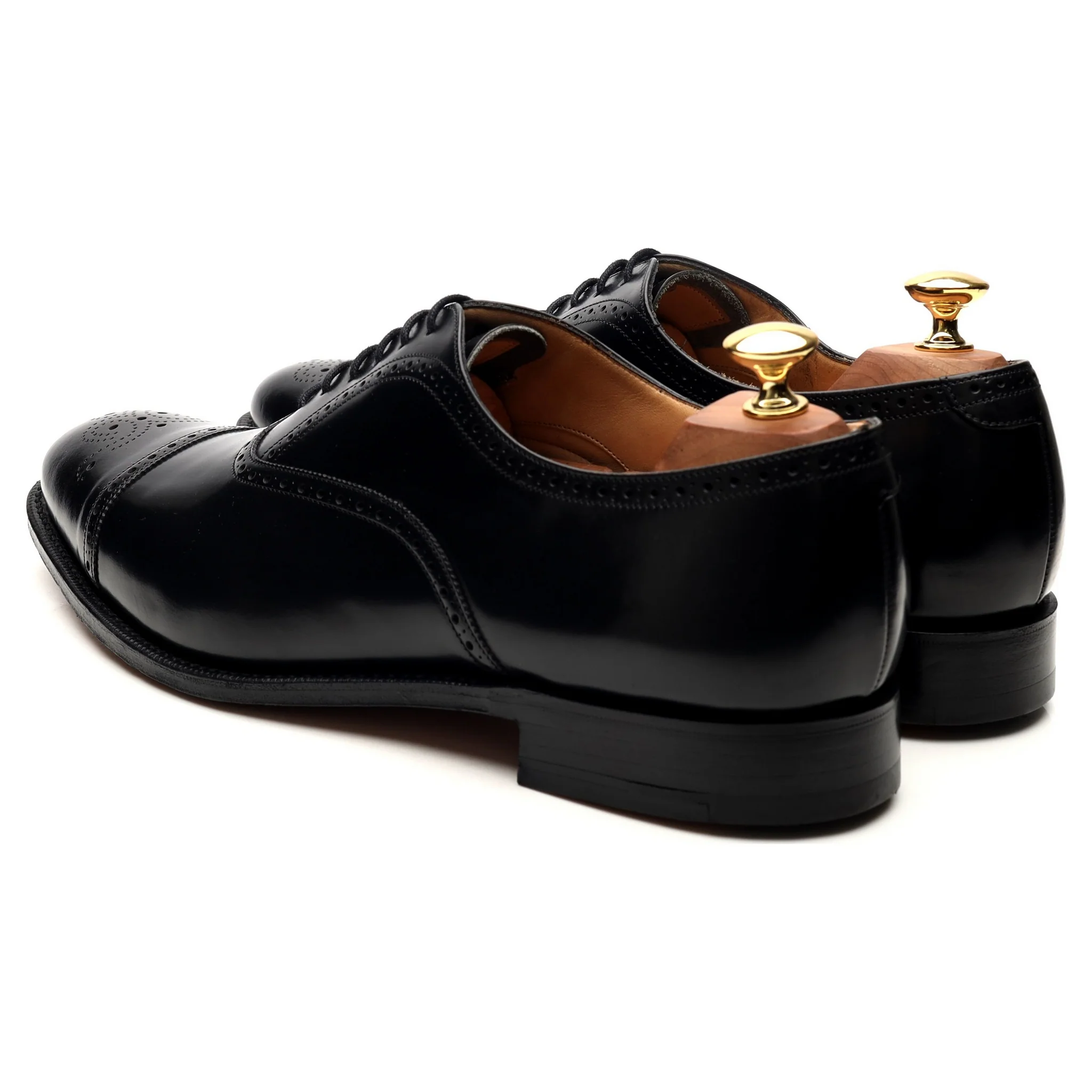'Toronto' Black Leather Oxford Semi Brogues UK 9 G - Image 3