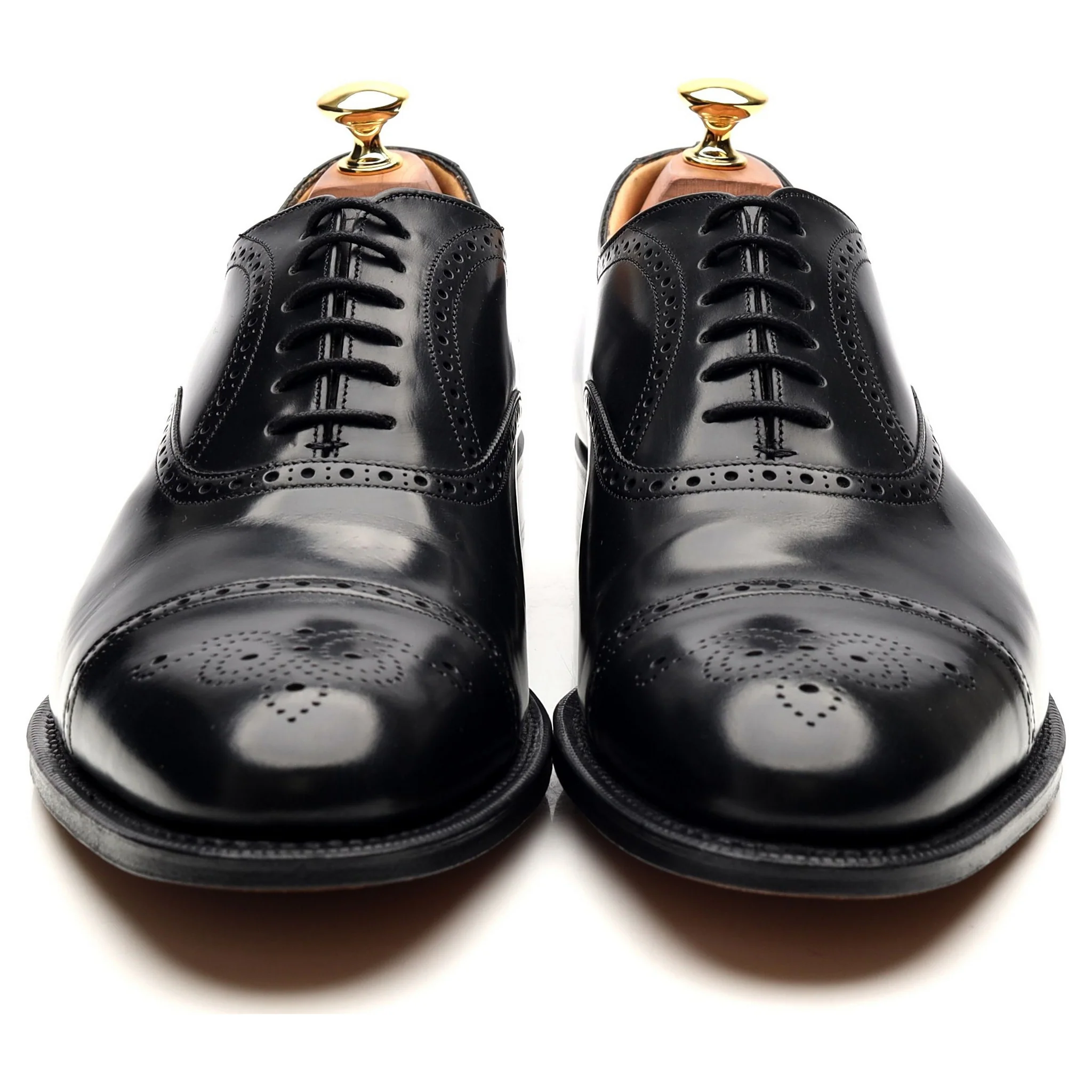 'Toronto' Black Leather Oxford Semi Brogues UK 9 G - Image 8