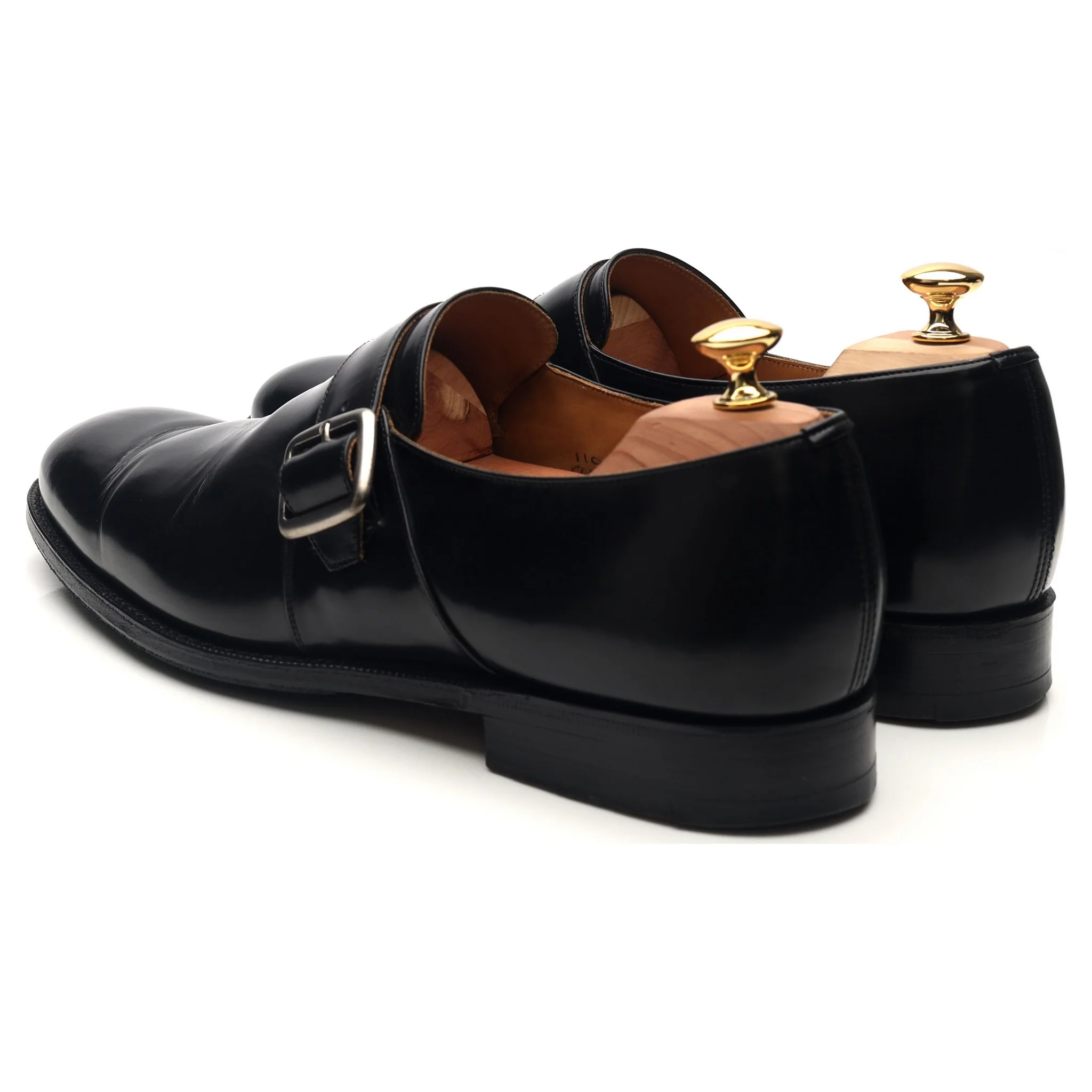 'Westbury' Black Leather Monk Strap UK 11 F - Image 3
