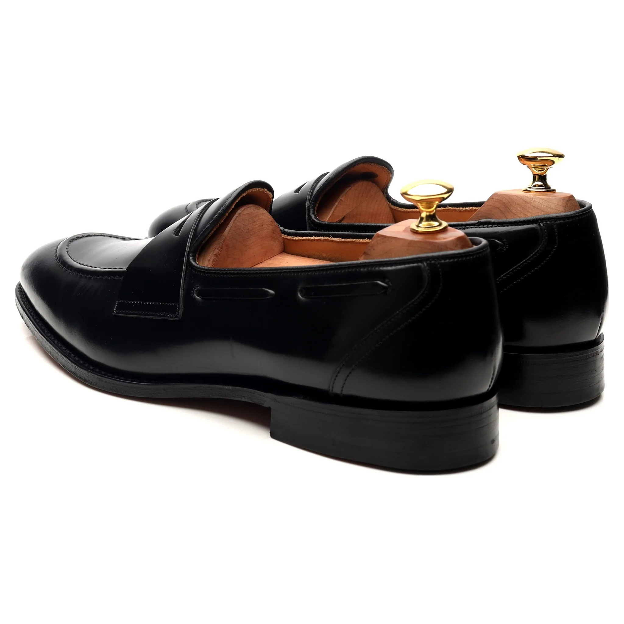 'Widnes' Black Leather Loafers UK 9.5 G - Image 3