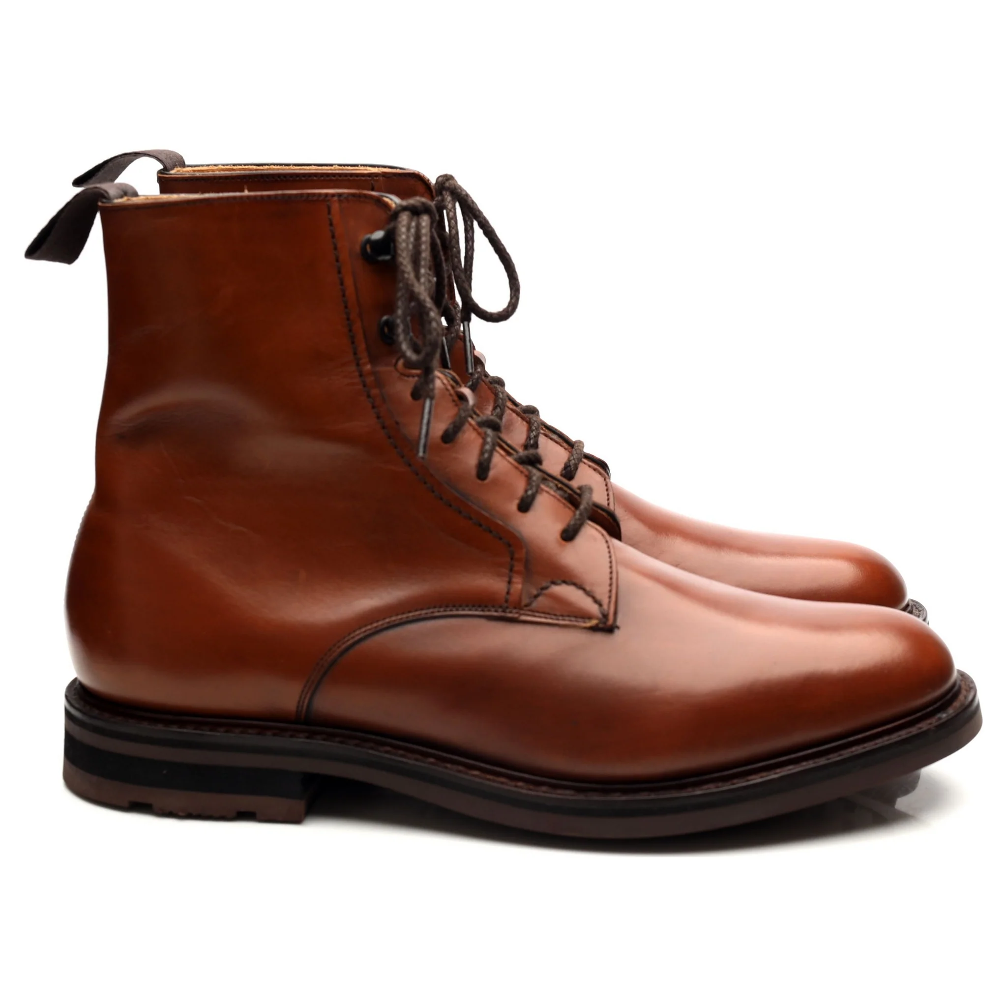 'Wootton' Tan Brown Leather Boots UK 9.5 F - Image 6