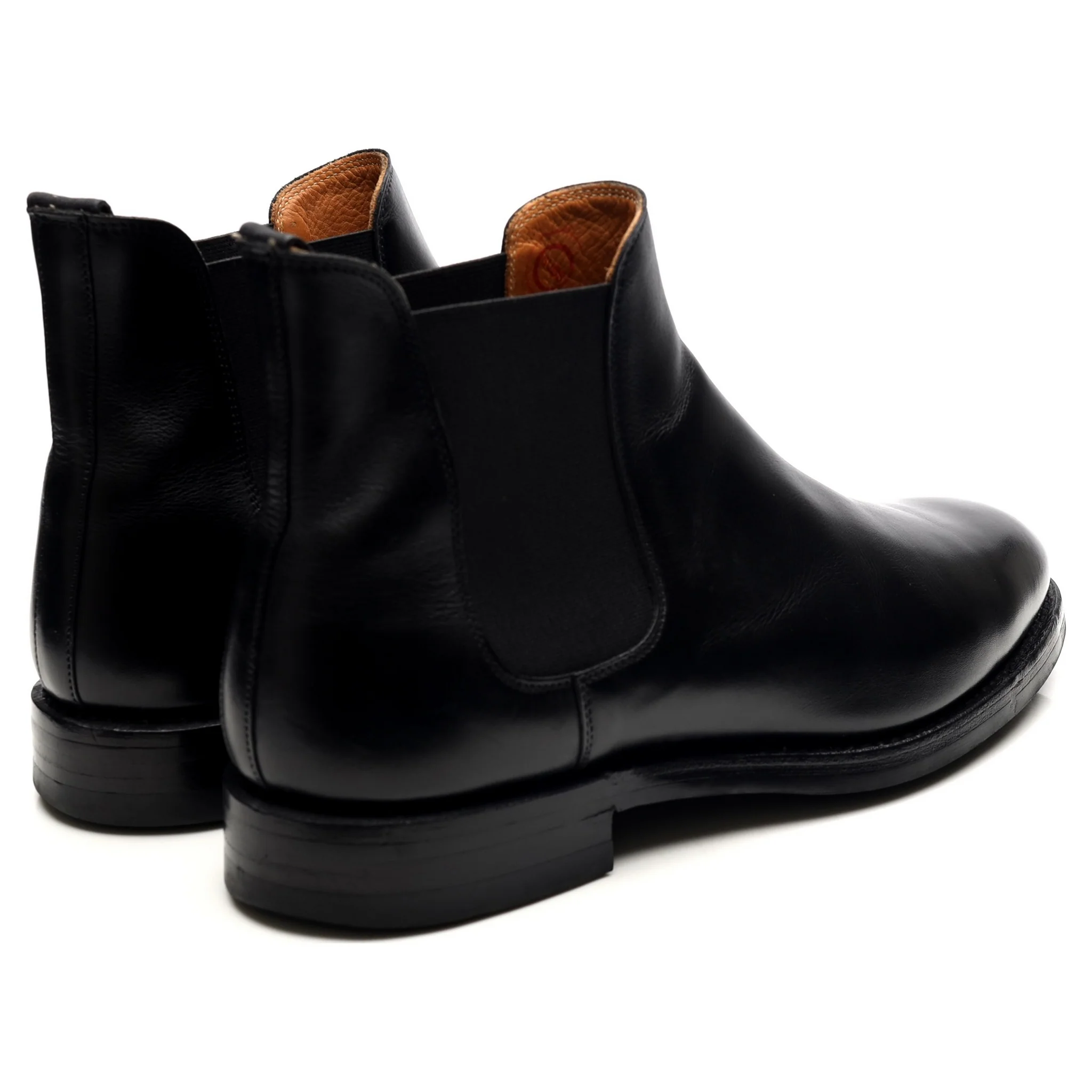 'Chelsea 5' Black Leather Chelsea Boots UK 10 E - Image 4