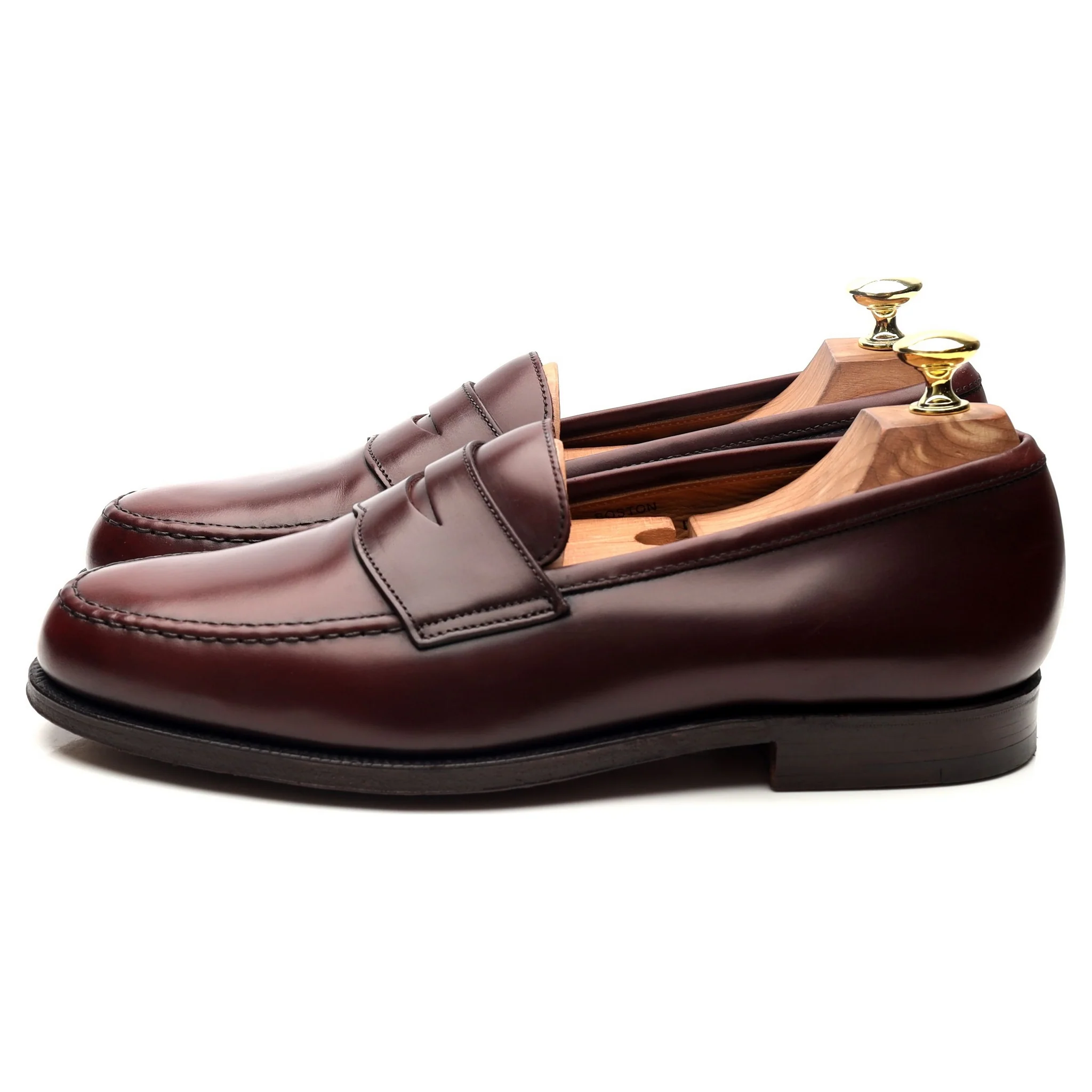 'Boston' Burgundy Leather Loafers UK 7.5 E - Image 2