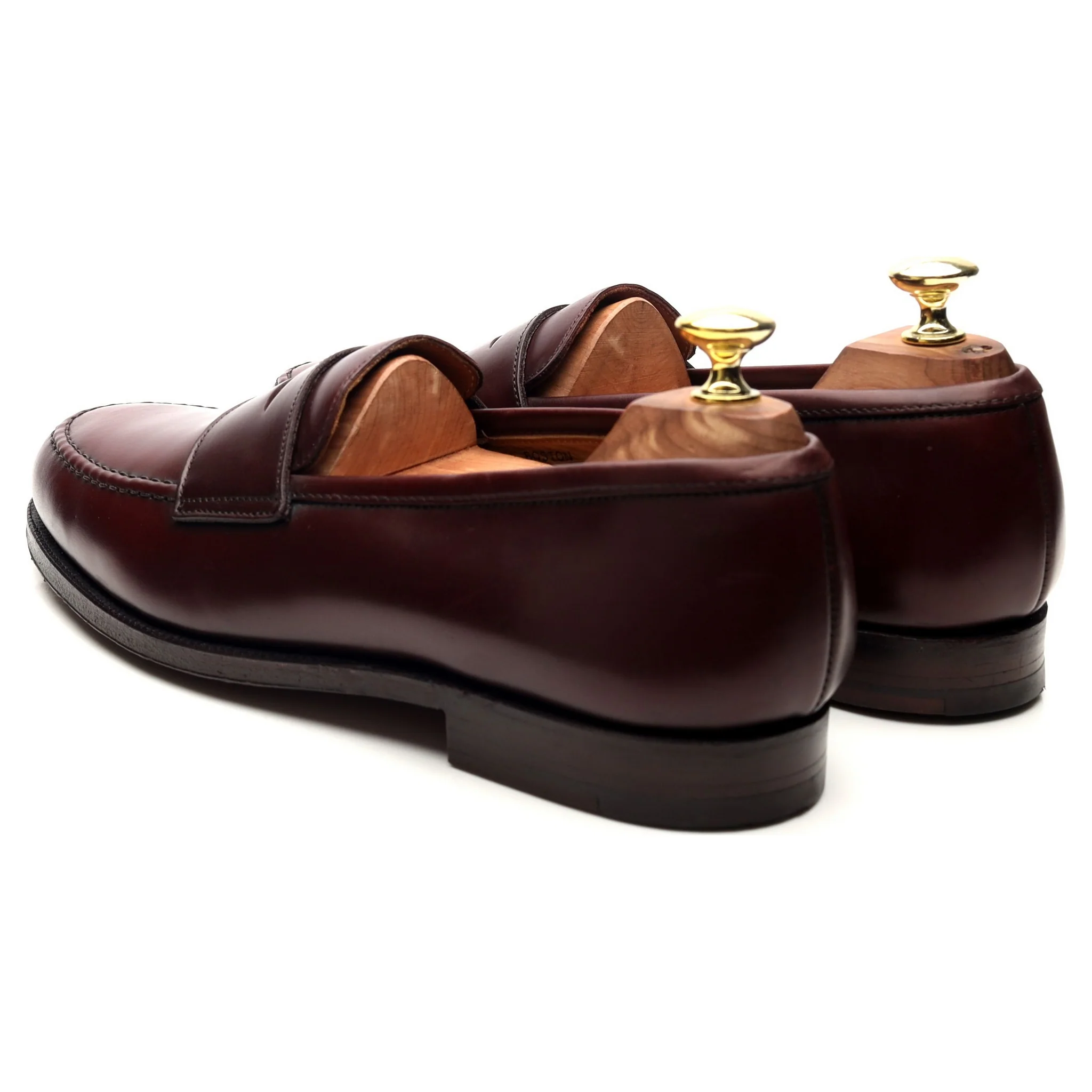 'Boston' Burgundy Leather Loafers UK 7.5 E - Image 3
