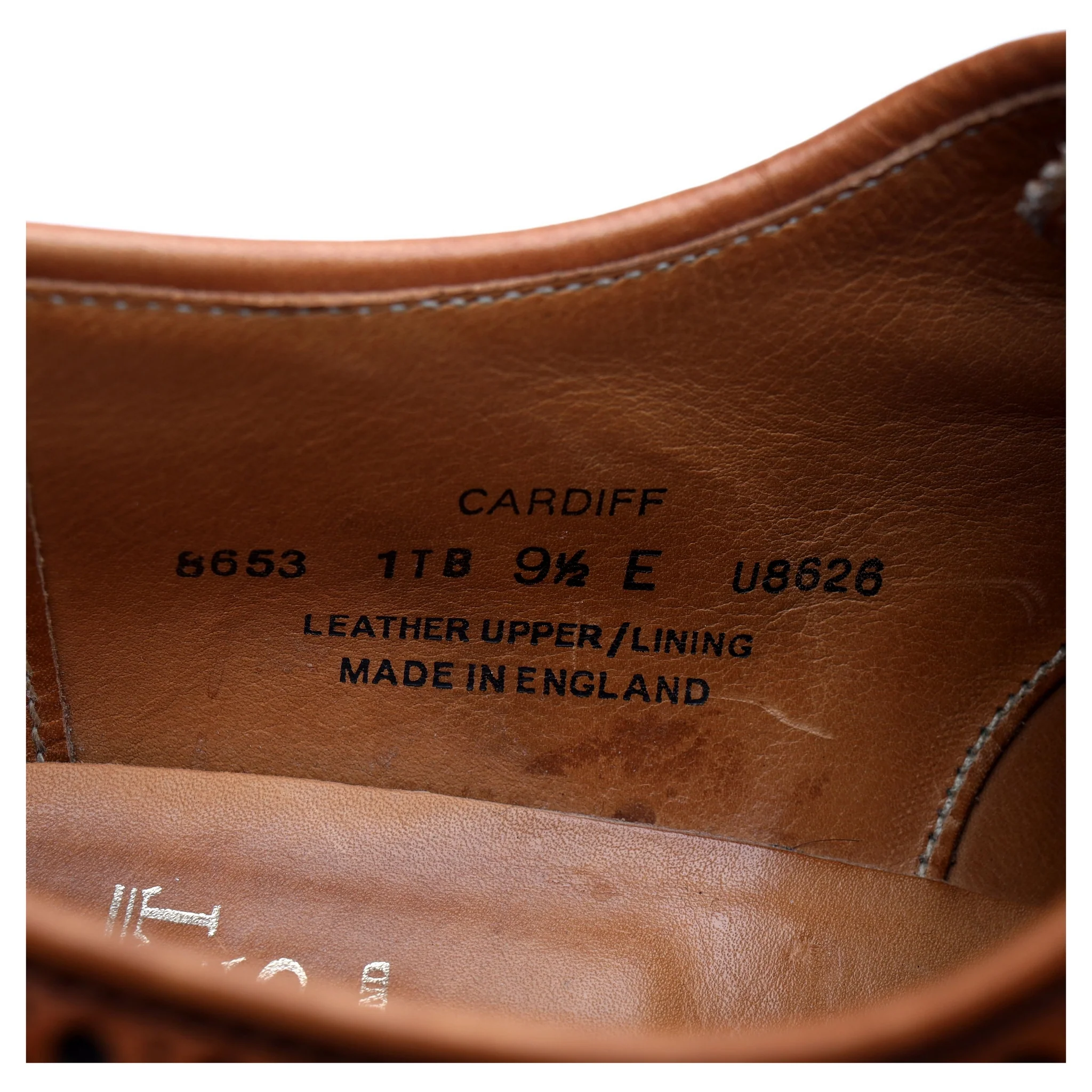 'Cardiff' Tan Brown Leather Derby Brogues UK 9.5 E - Image 12