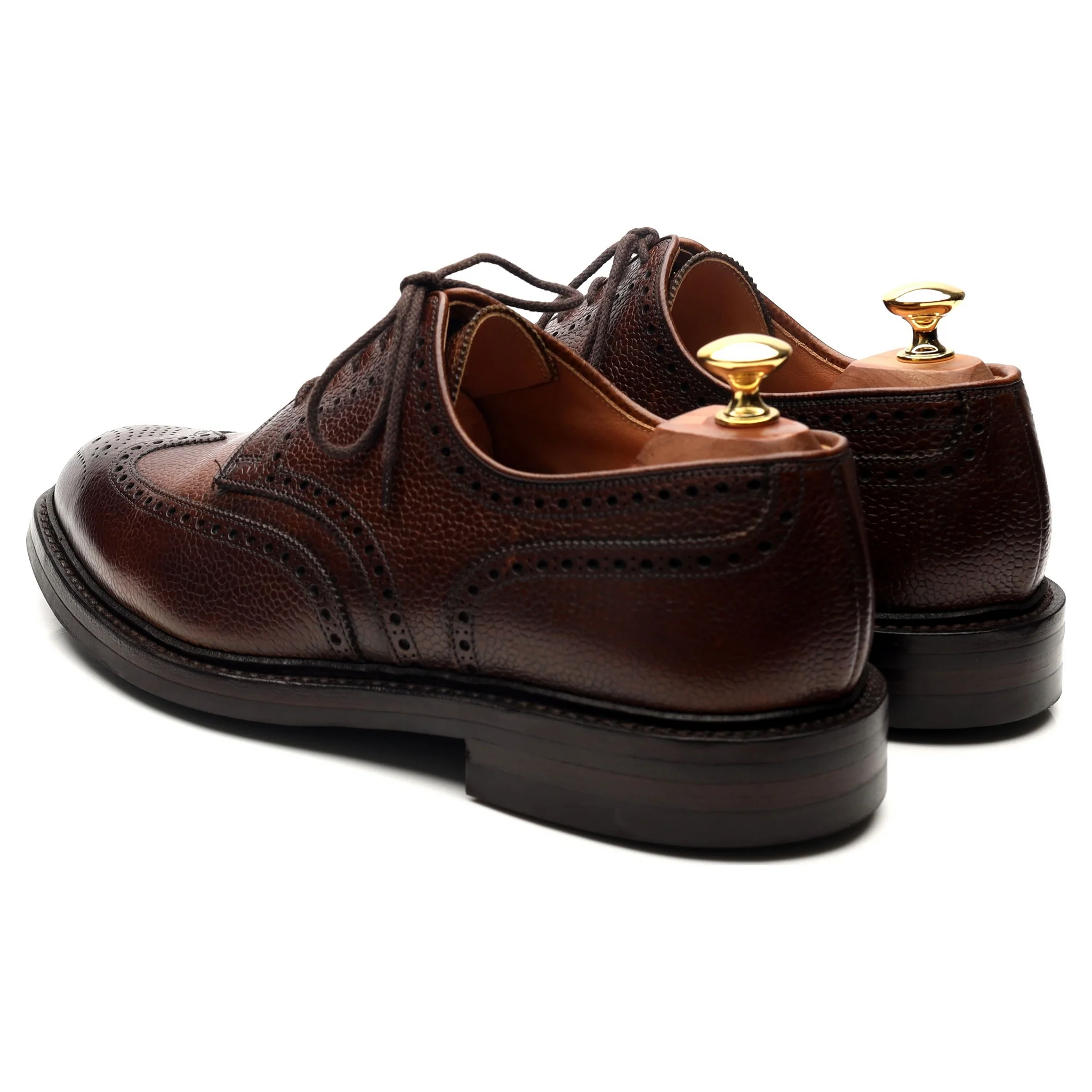 'Pembroke' Dark Brown Leather Derby Brogues UK 9.5 E - Image 3