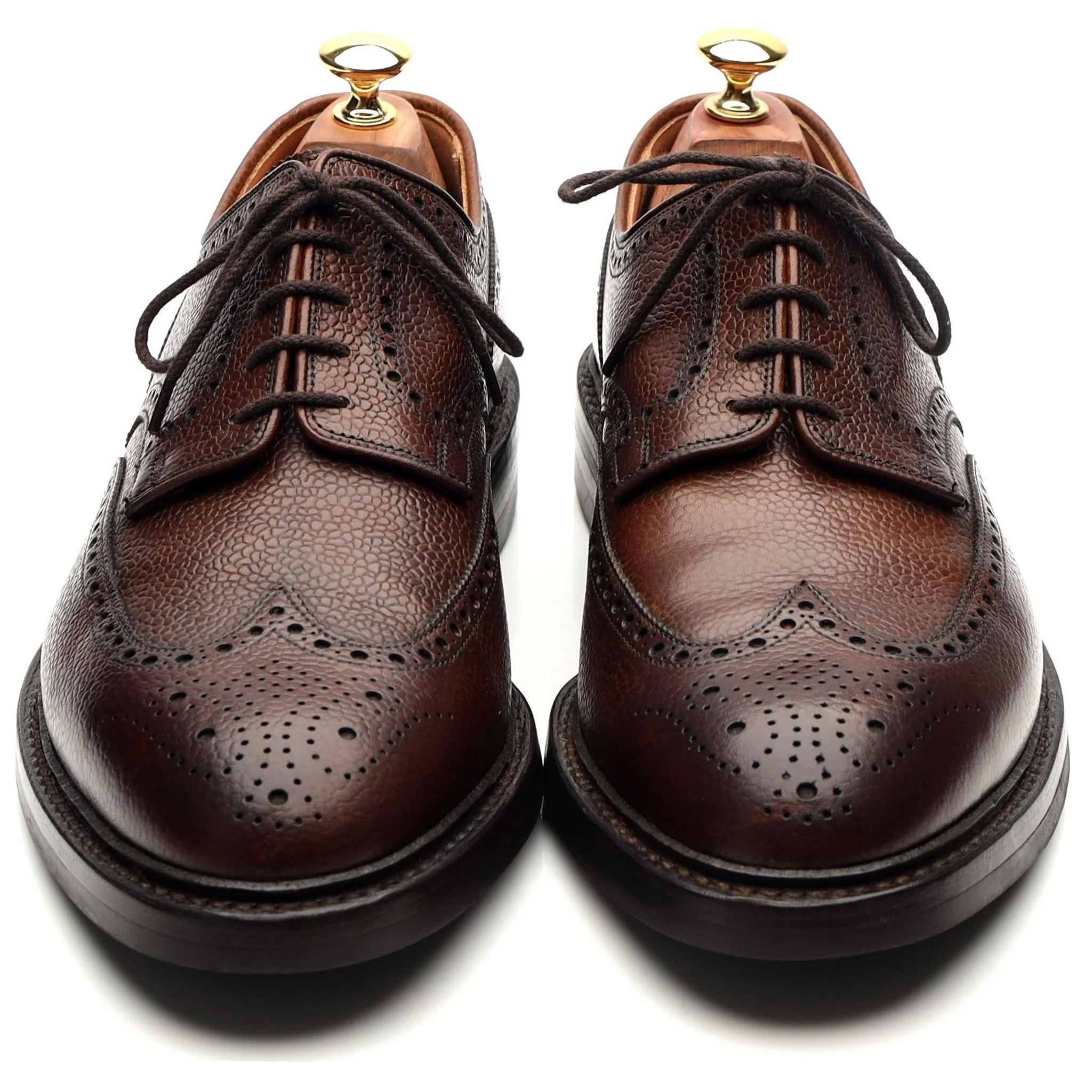 'Pembroke' Dark Brown Leather Derby Brogues UK 9.5 E - Image 9