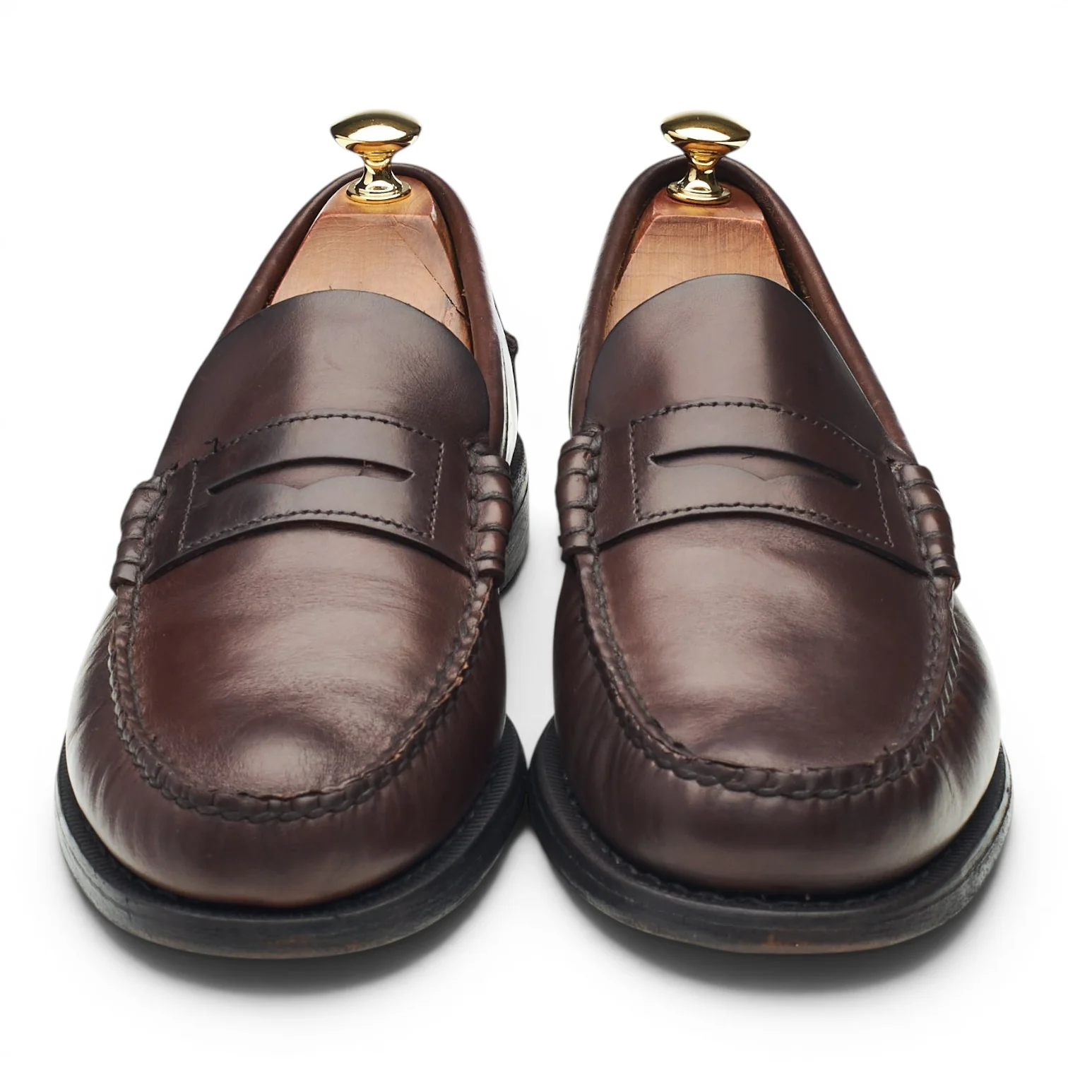 'Classic Dan' Dark Brown Leather Loafers UK 9 - Image 2