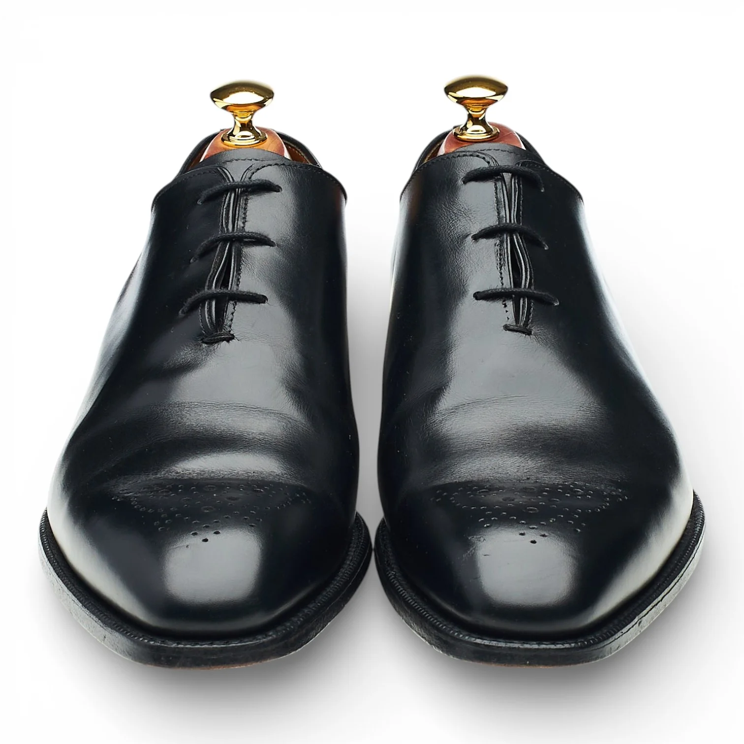 'Clichy' Black Leather Wholecut Oxford UK 9.5 F - Image 2