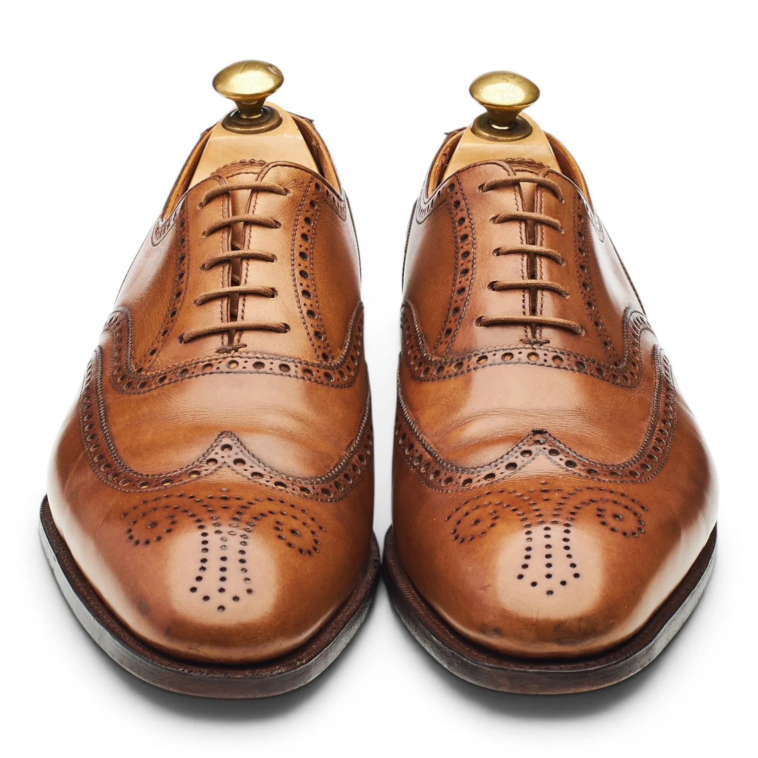'Clifford' Tan Brown Leather Oxford Brogues UK 8.5 E - Image 2