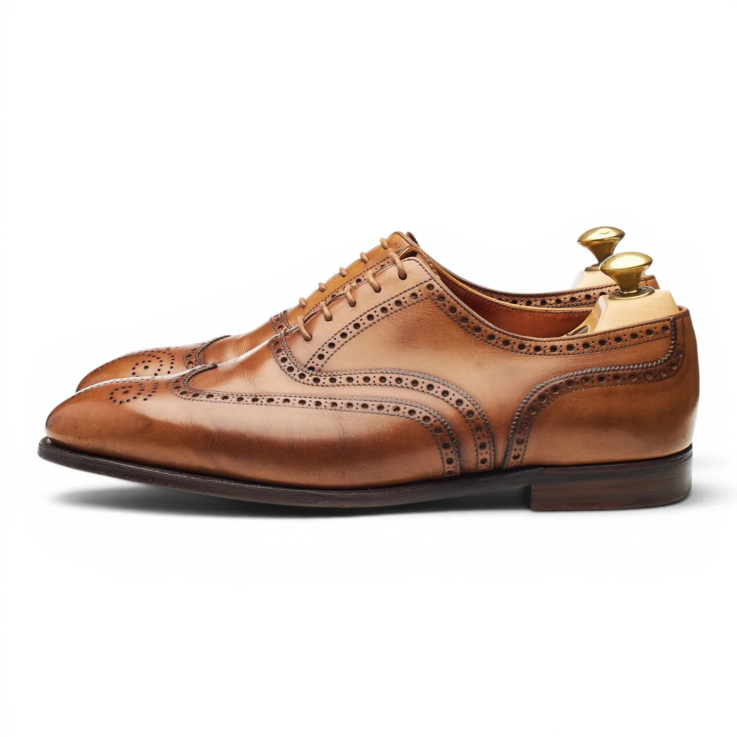 'Clifford' Tan Brown Leather Oxford Brogues UK 8.5 E - Image 3