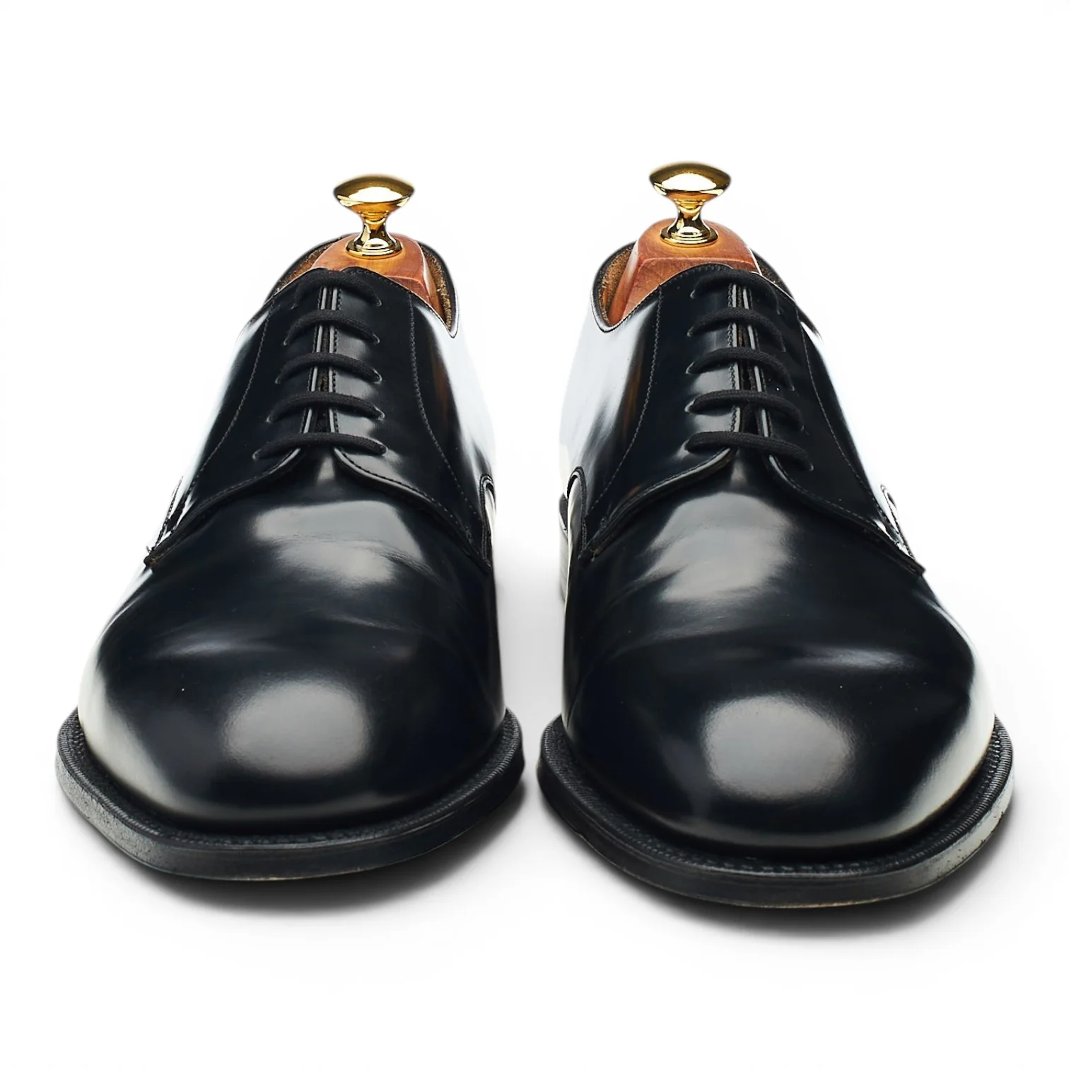 'Clyde' Black Leather Derby UK 10.5 G - Image 2