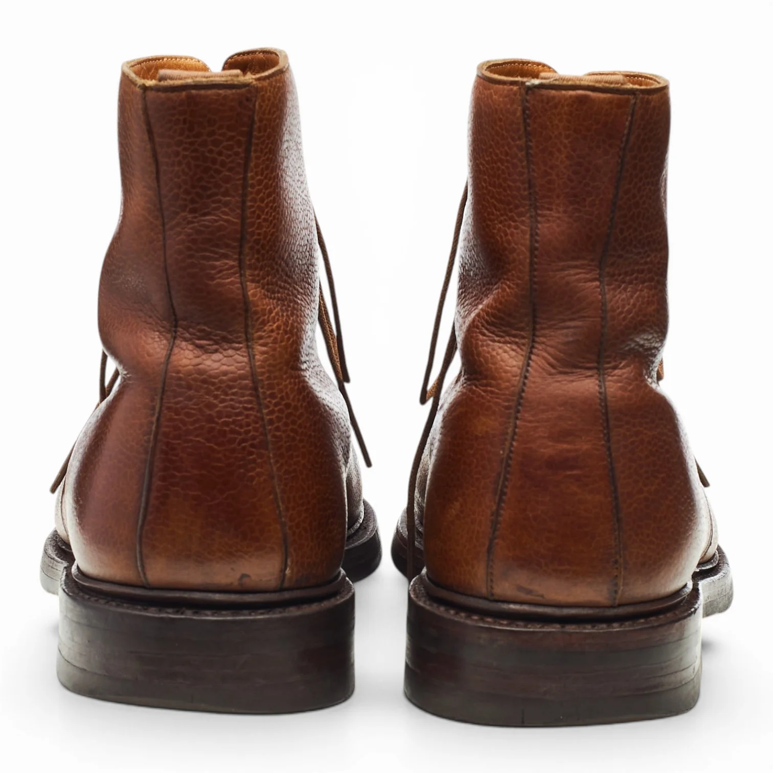 'Coniston' Tan Brown Grain Leather Boots UK 9.5 E - Image 4