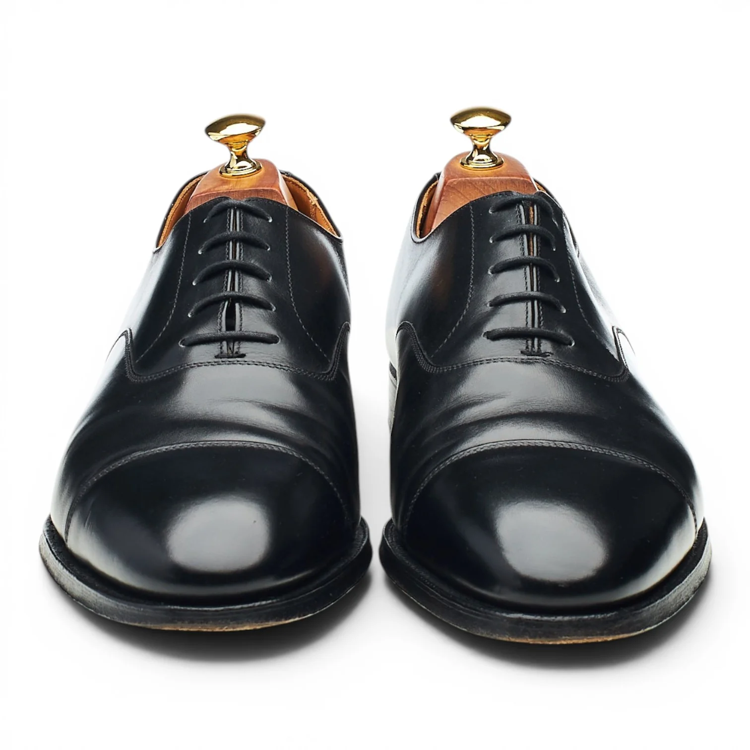 'Connaught' Black Leather Oxford UK 10 E - Image 2