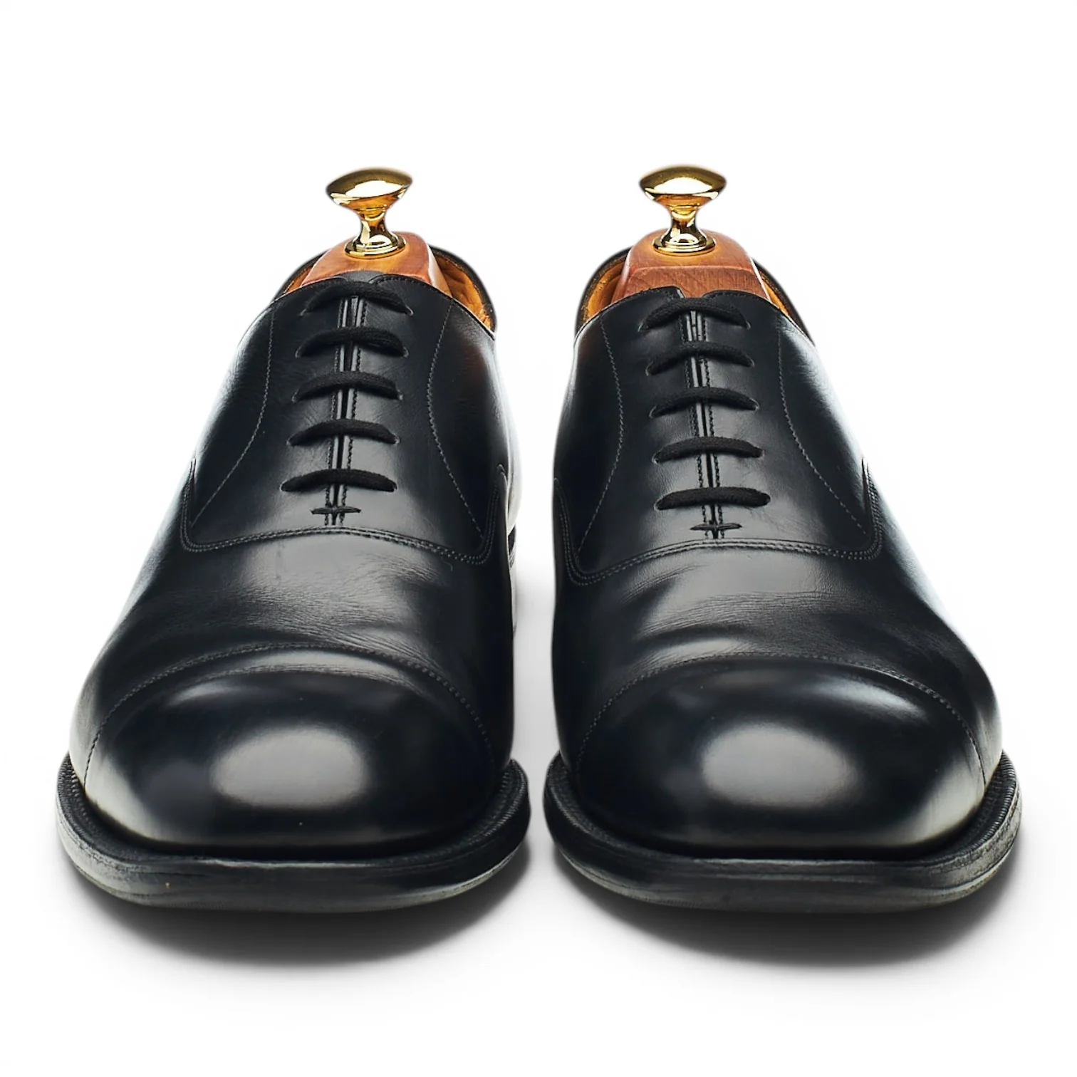 'Consul' Black Leather Oxford UK 10 F - Image 2