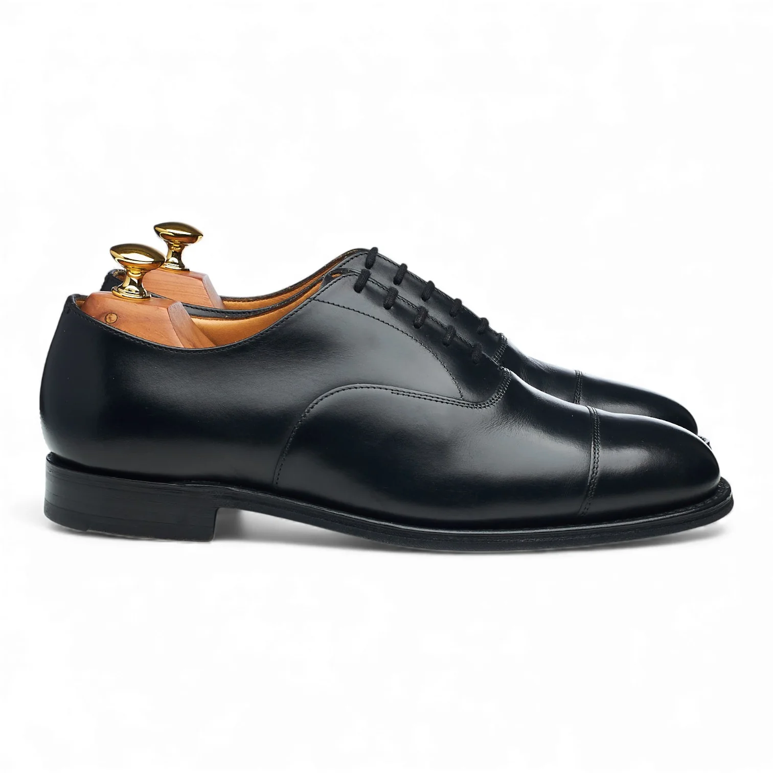 'Consul' Black Leather Oxford UK 6 G