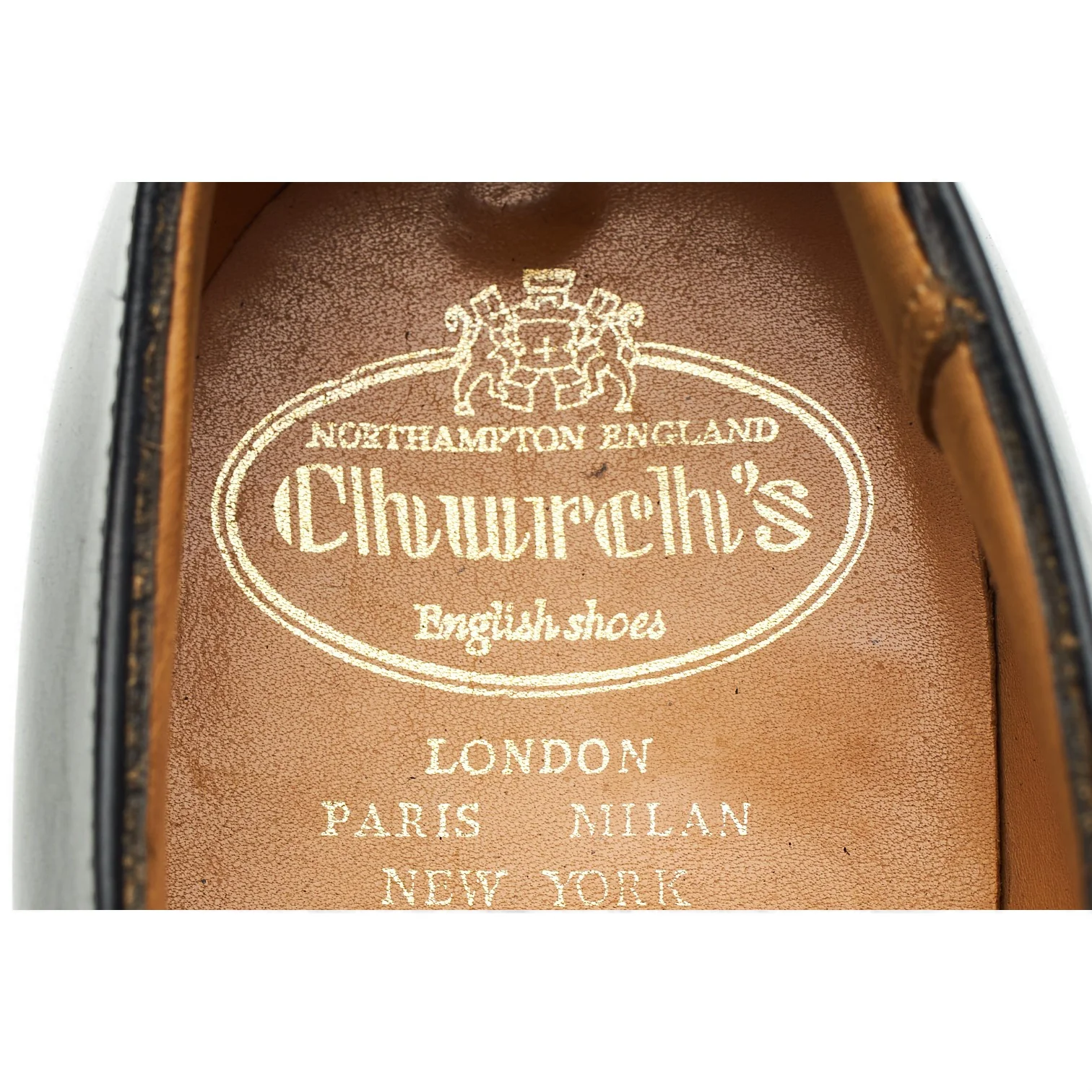 'Consul' Black Leather Oxford UK 6 G - Image 6
