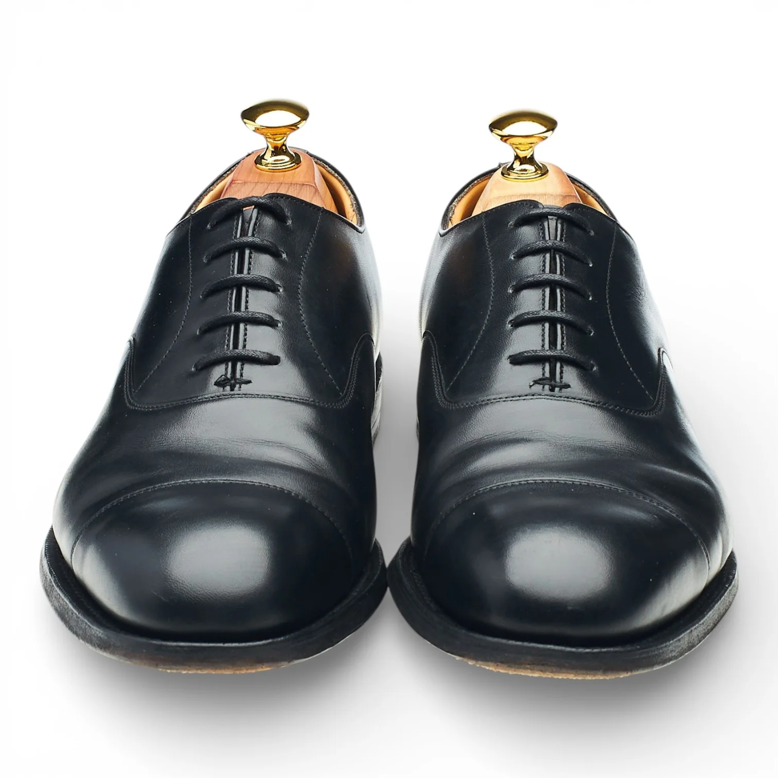 'Consul' Black Leather Oxford UK 7 G - Image 2