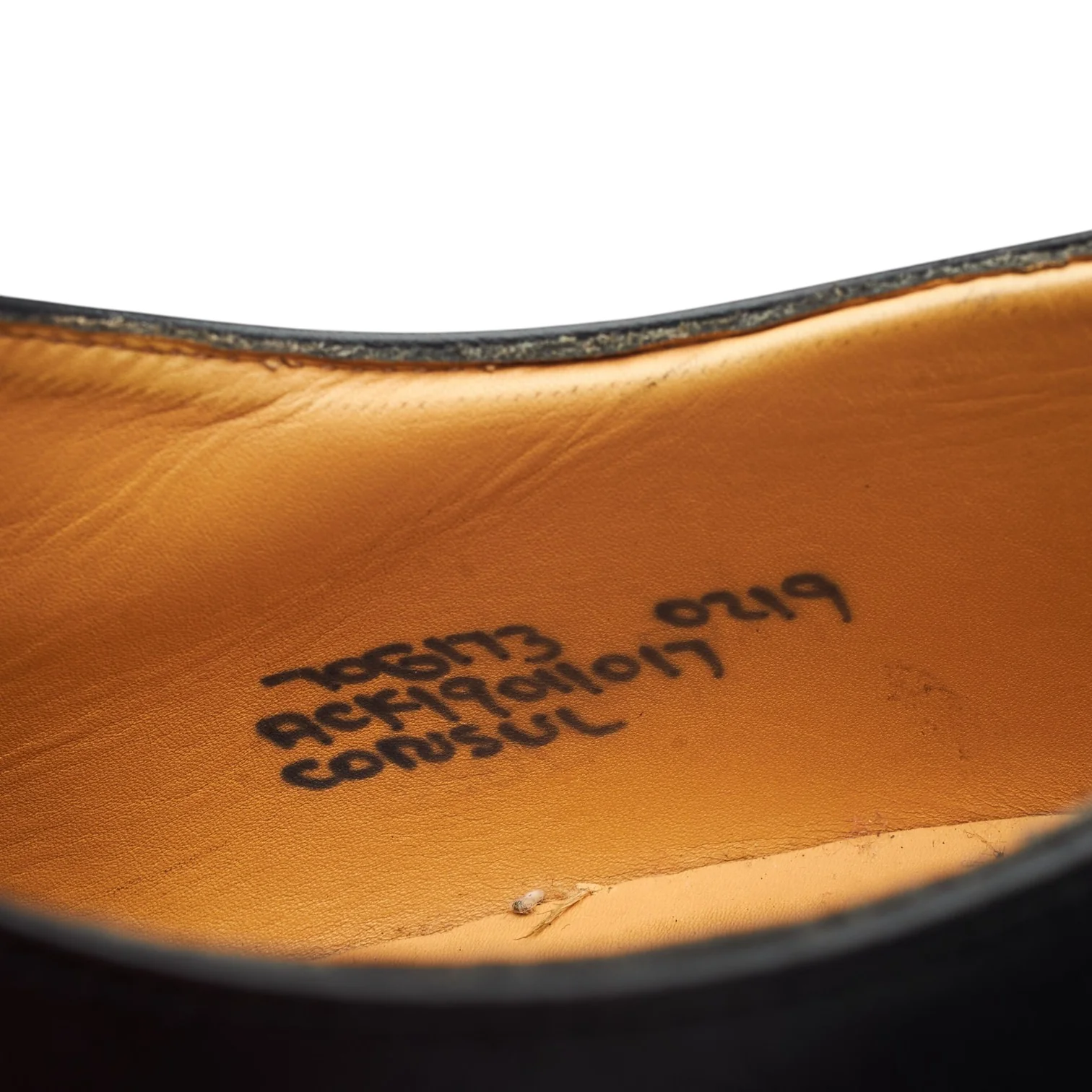 'Consul' Black Leather Oxford UK 7 G - Image 7