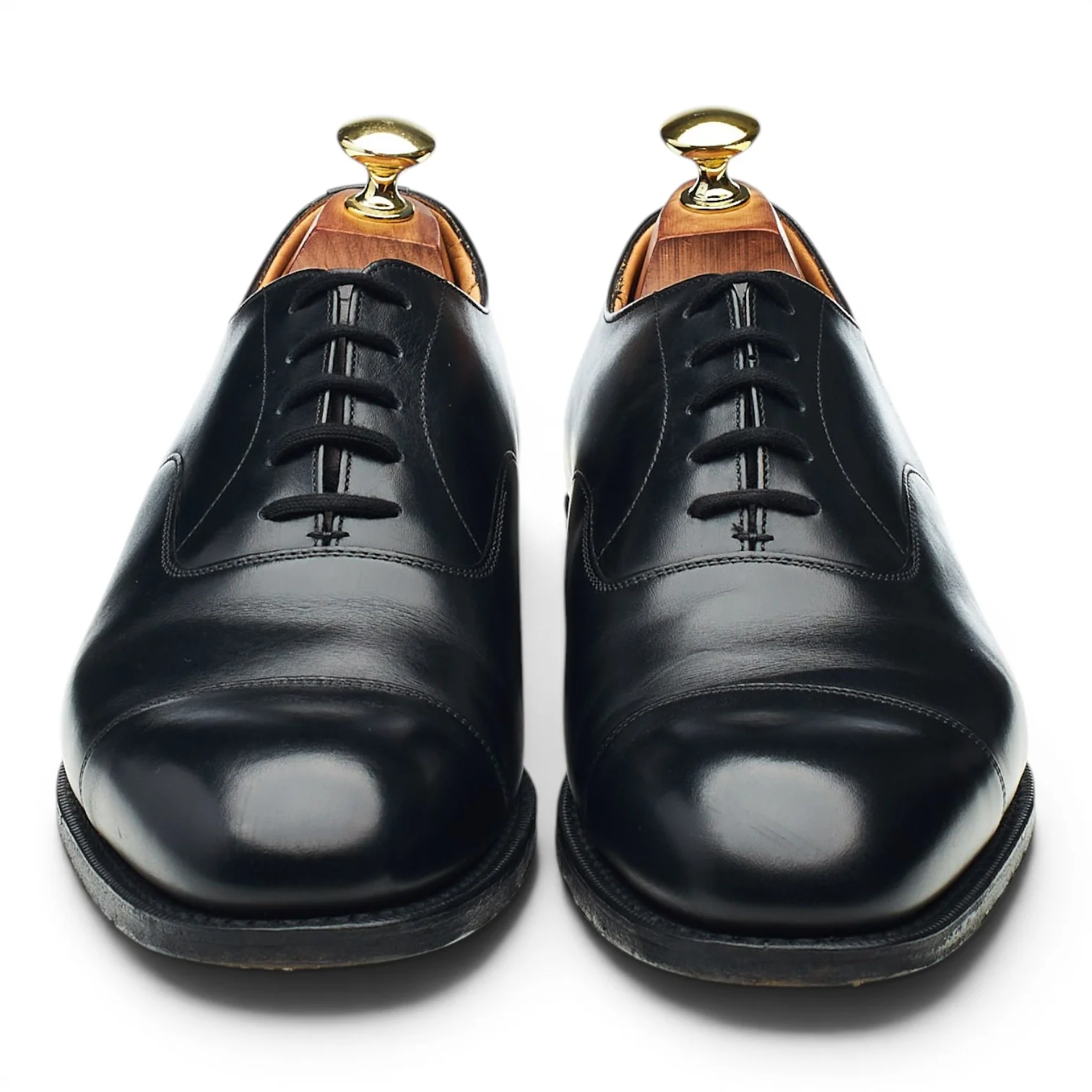 'Consul' Black Leather Oxford UK 7 G - Image 2