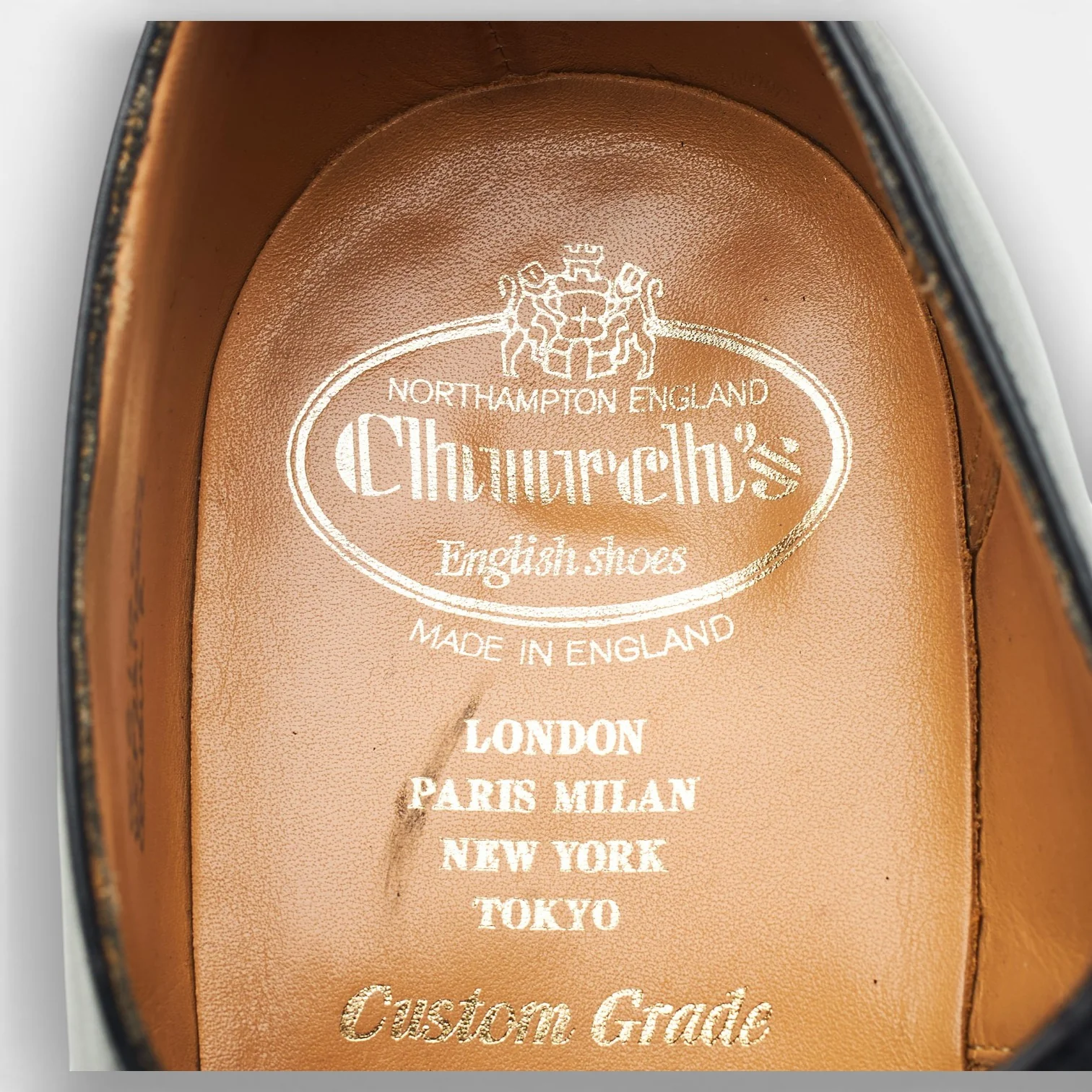 'Consul' Black Leather Oxford UK 8 G - Image 6