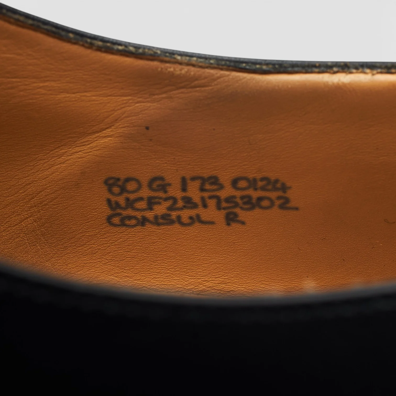 'Consul' Black Leather Oxford UK 8 G - Image 7