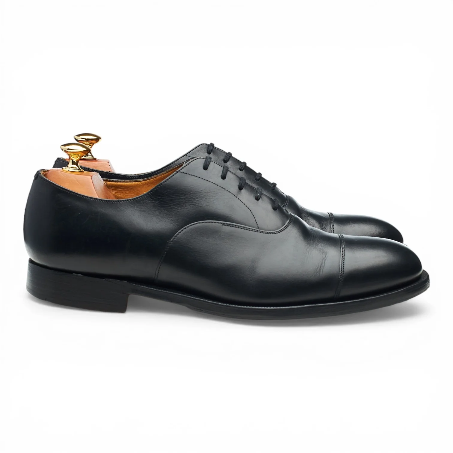 'Consul' Black Leather Oxford UK 9 H